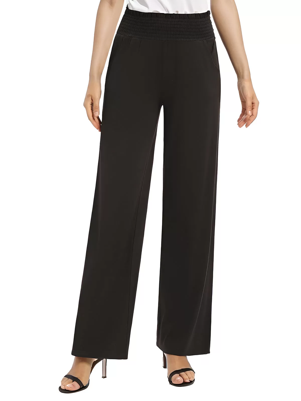 Medium Rise Knit Palazzo Pants, 3 of 6
