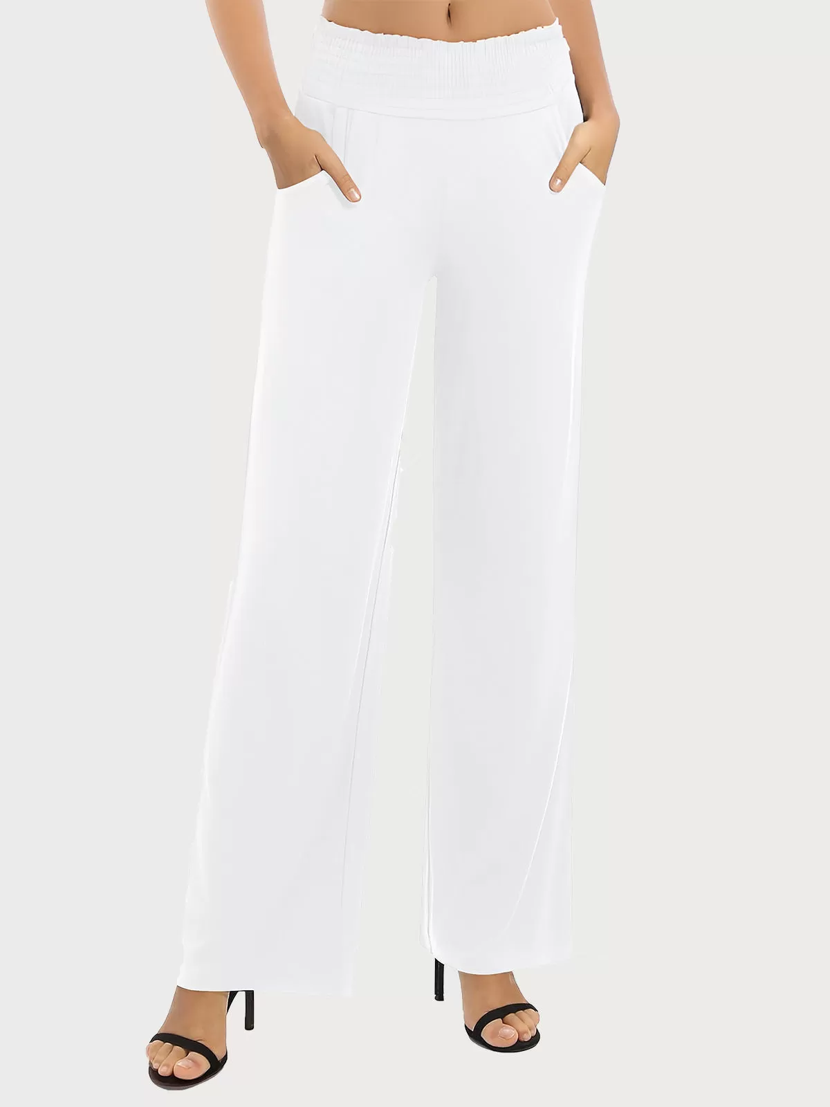 Medium Rise Knit Palazzo Pants, 1 of 6