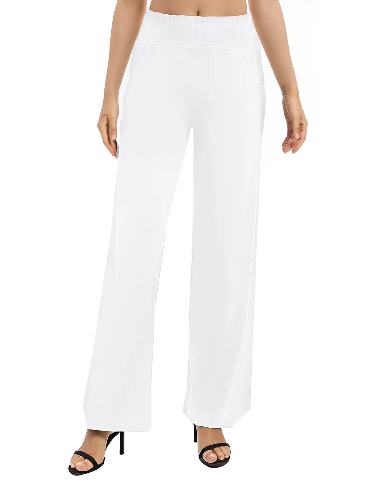 Medium Rise Knit Palazzo Pants, 2 of 6