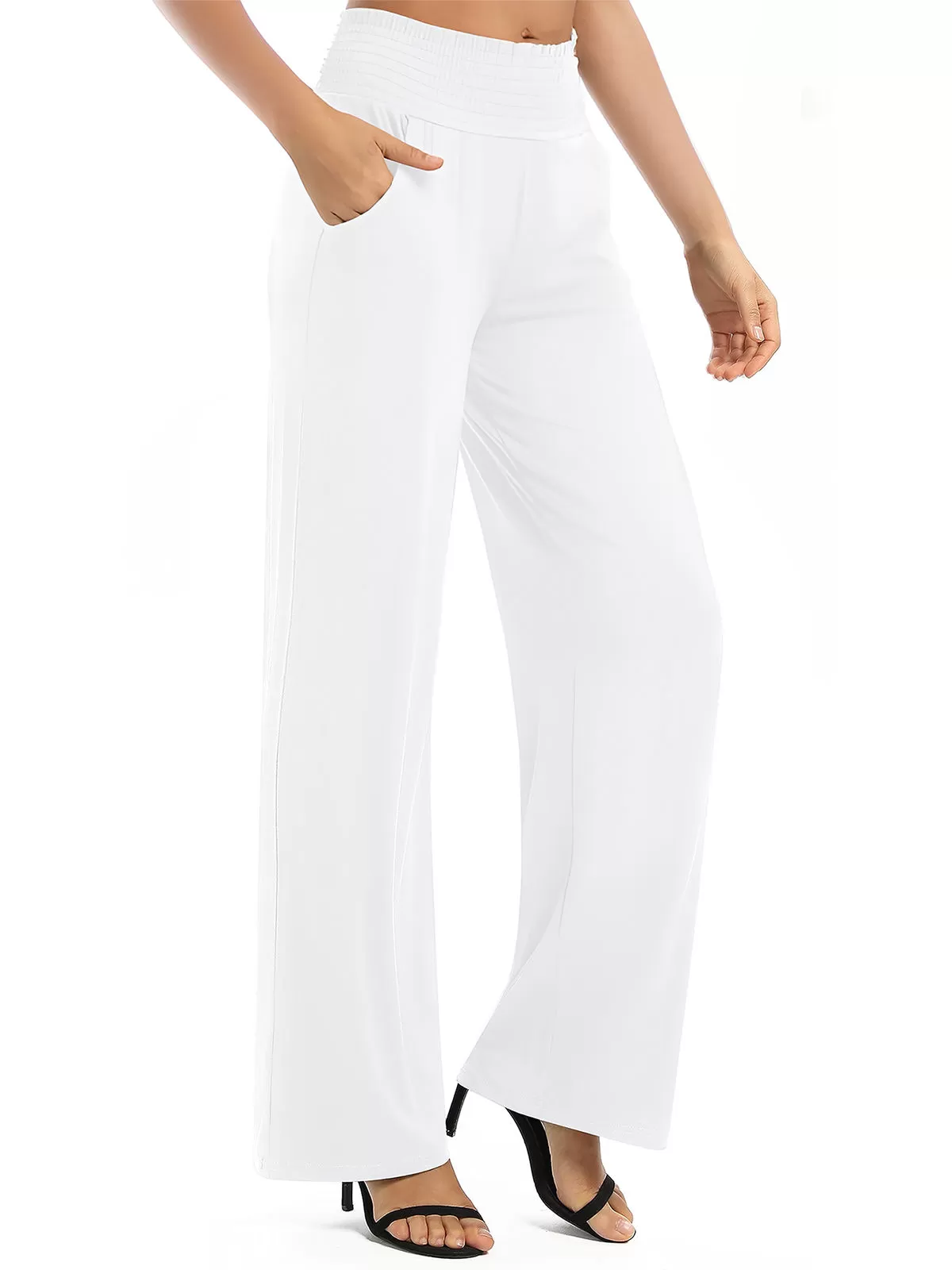 Medium Rise Knit Palazzo Pants, 3 of 6