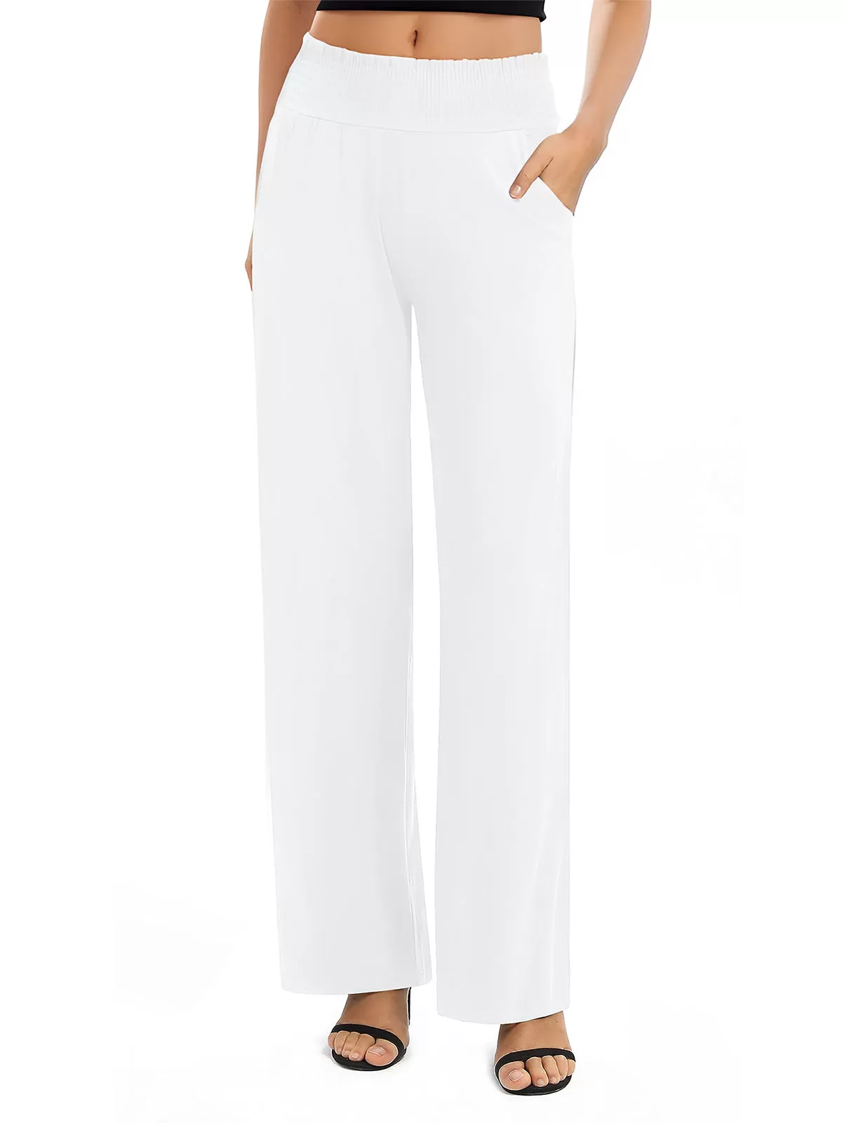 Medium Rise Knit Palazzo Pants, 5 of 6