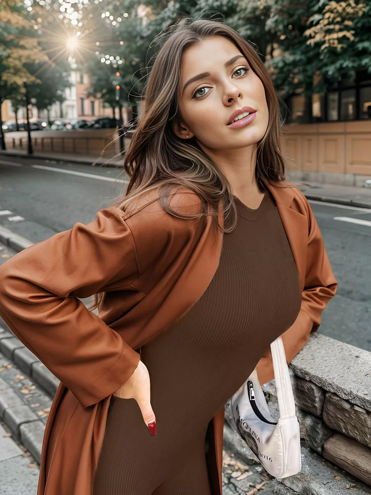 Round Neck High Rise Long Sleeve Knit Jumpsuit, 4 of 6