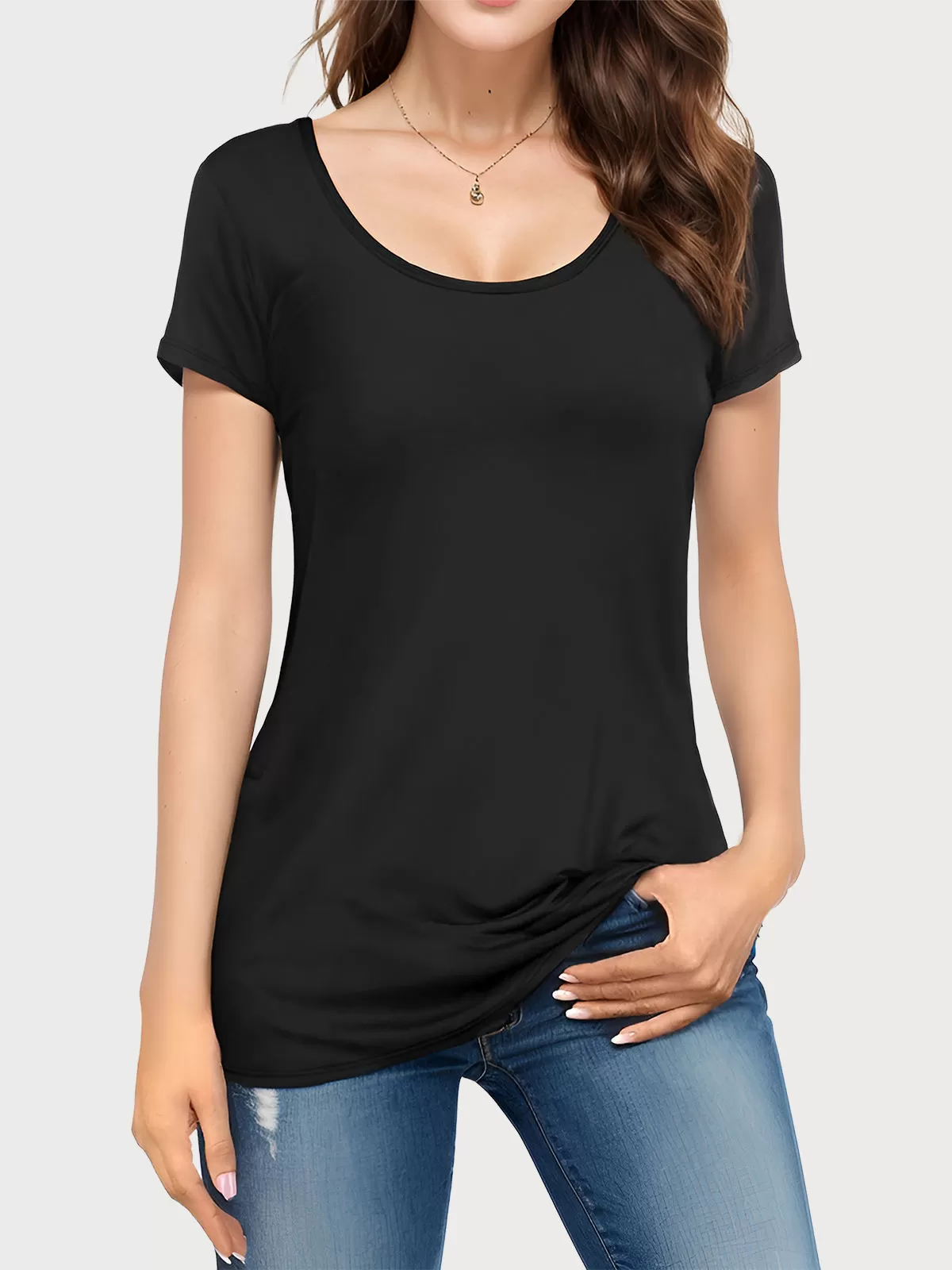 Round Neck Short Sleeve T-shirt, 1 of 5