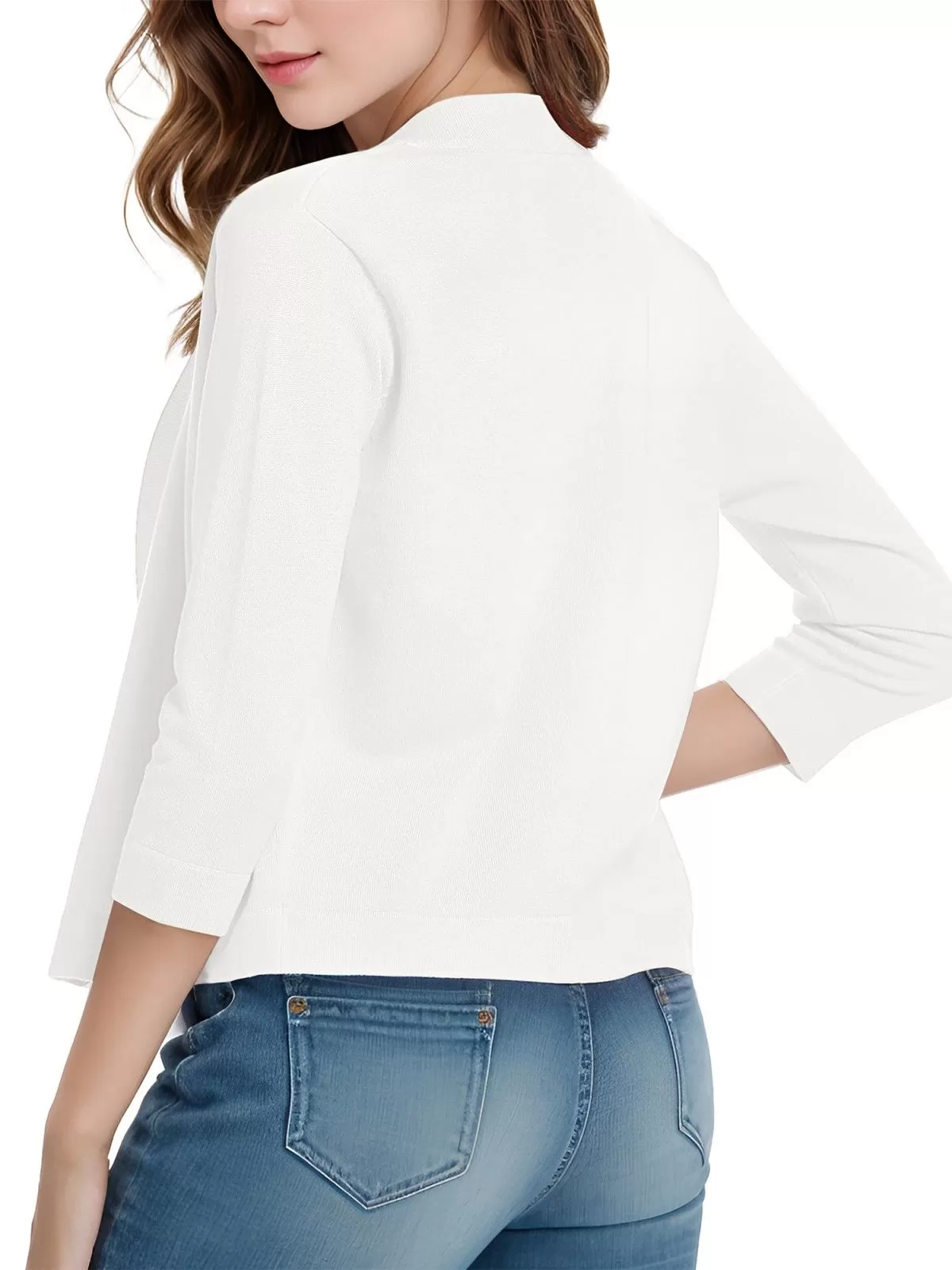 Solid Casual Style Woolen Cardigan, 5 of 5