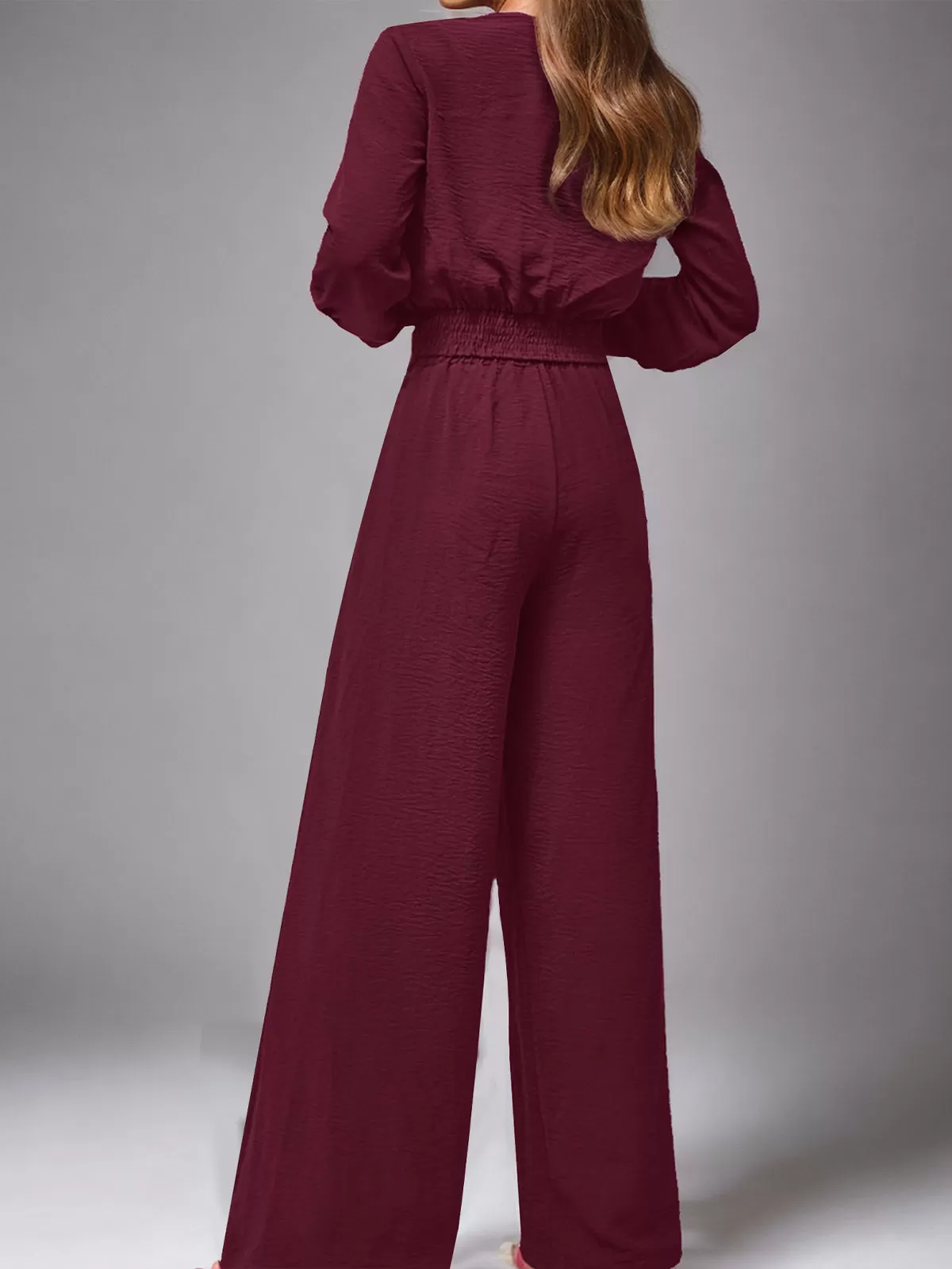V-neck Long Sleeve Blouse & Palazzo Pants, 4 of 5