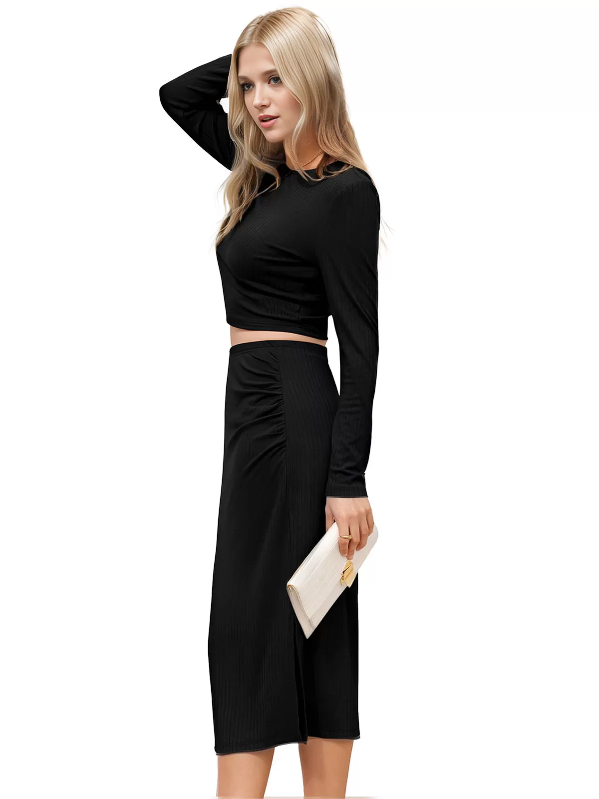 Round Neck Long Sleeve T-shirt & Skirt, 2 of 6