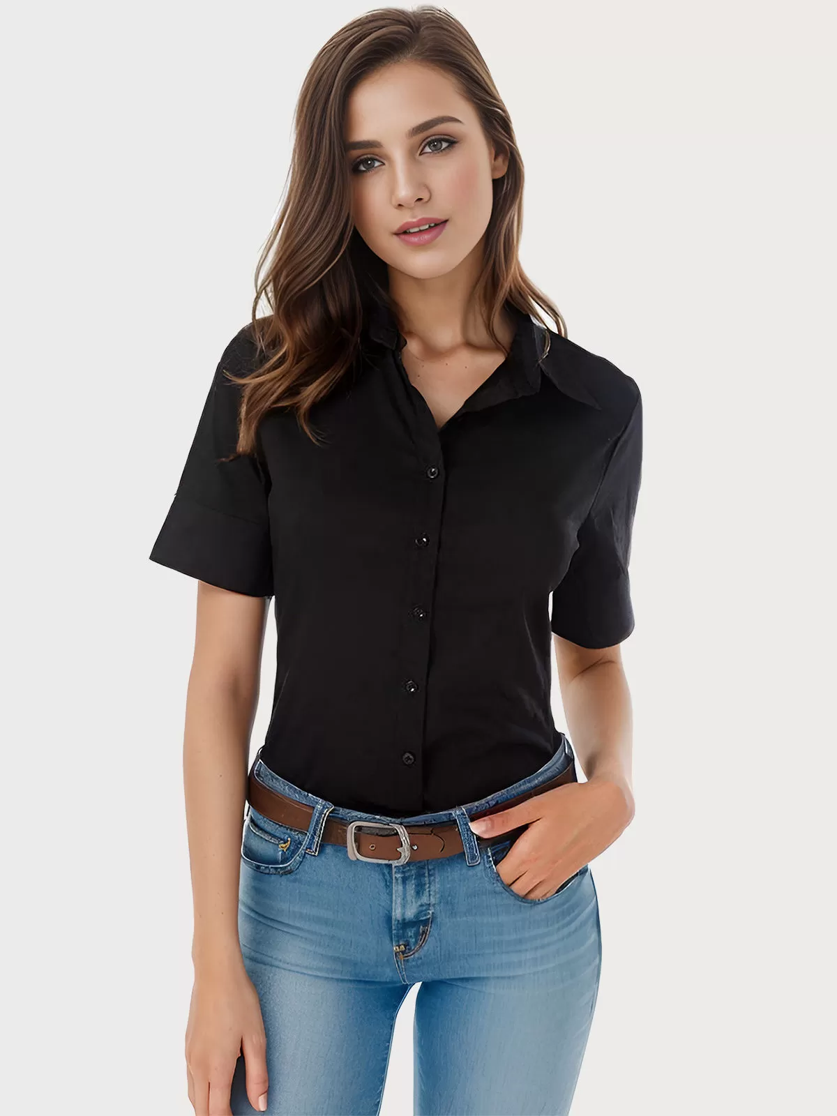 Lapel Short Sleeve Shirt, 1 of 5