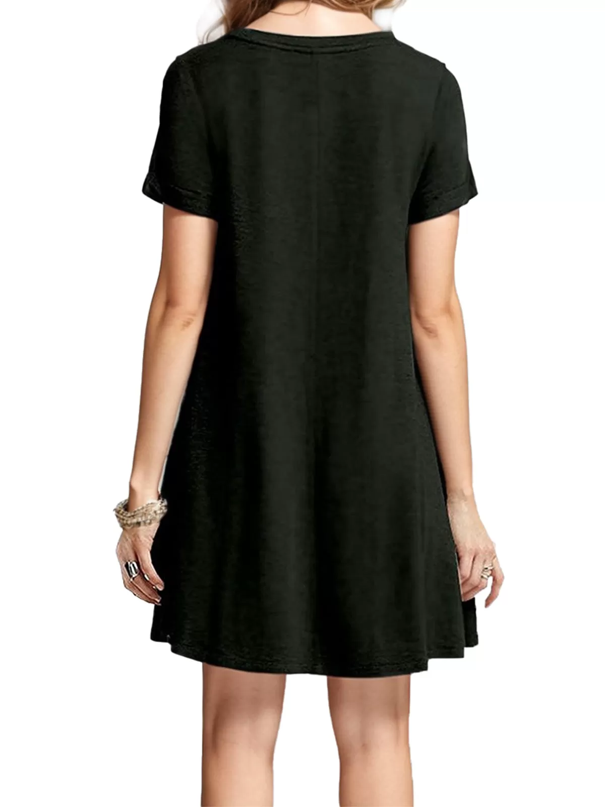 Round Neck Knit A-line Dress, 3 of 4