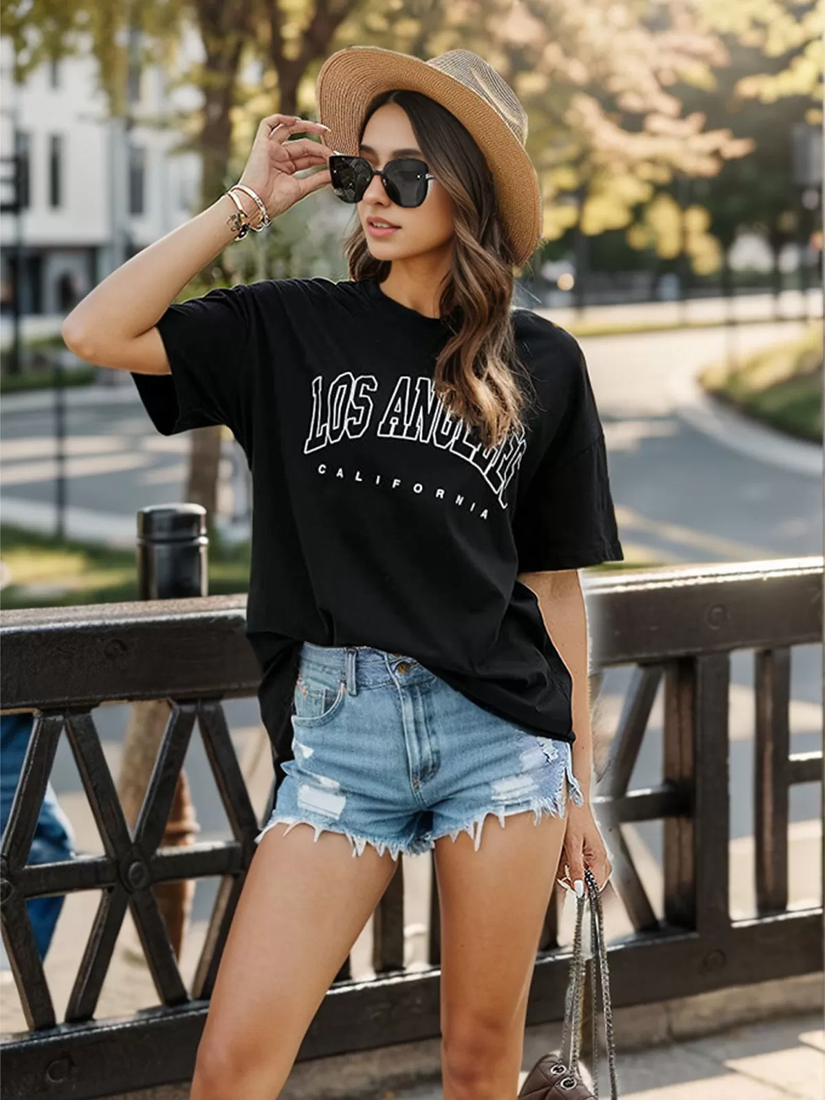 Letter Round Neck Short Sleeve T-shirt, 2 of 5