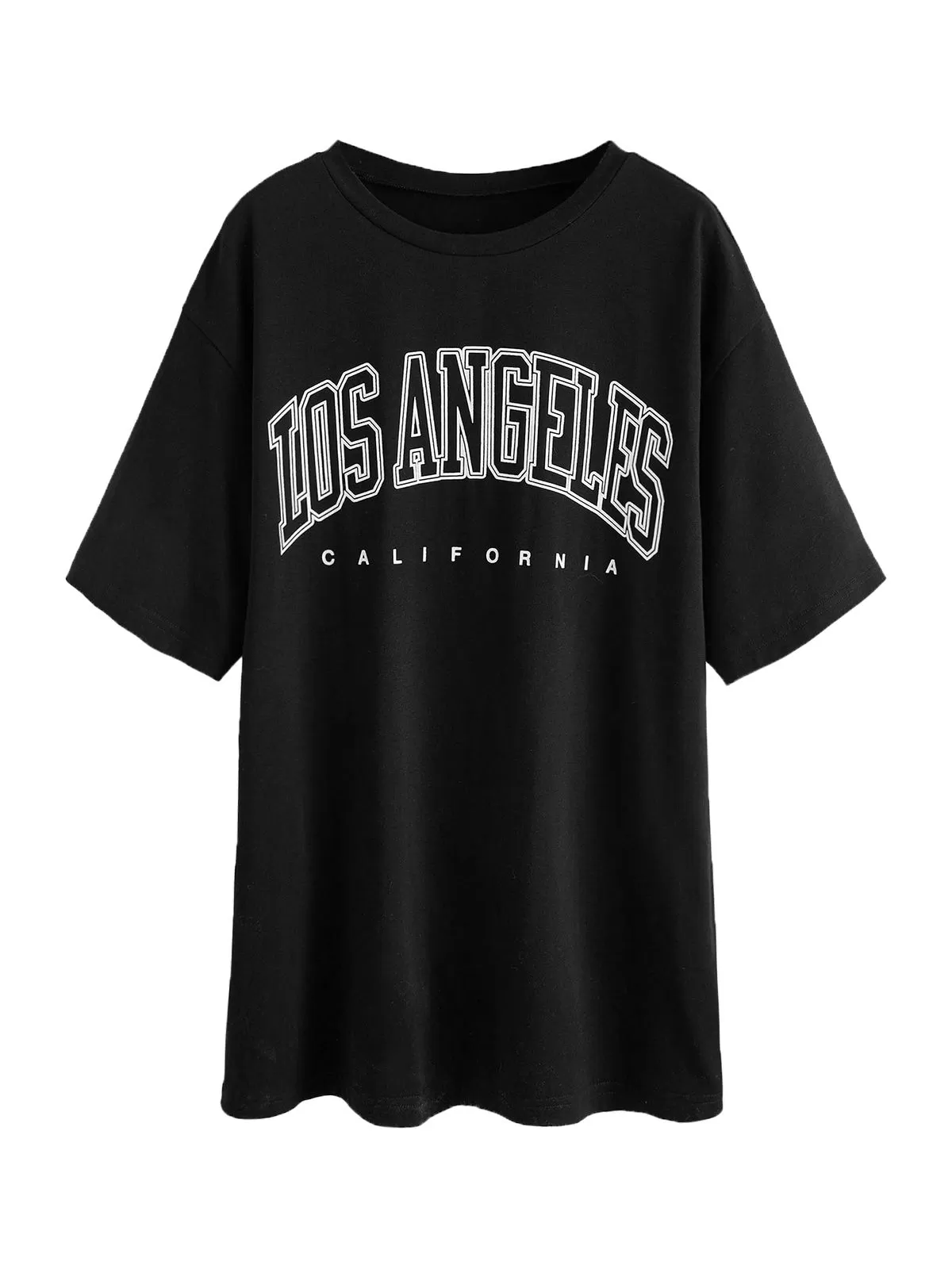 Letter Round Neck Short Sleeve T-shirt, 4 of 5