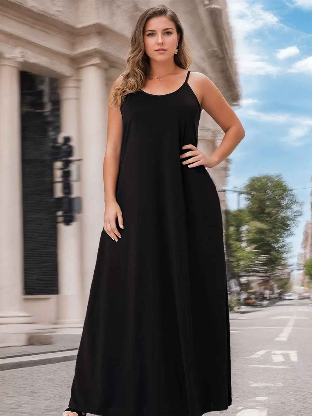 V-neck Knit A-line Dress, 6 of 6