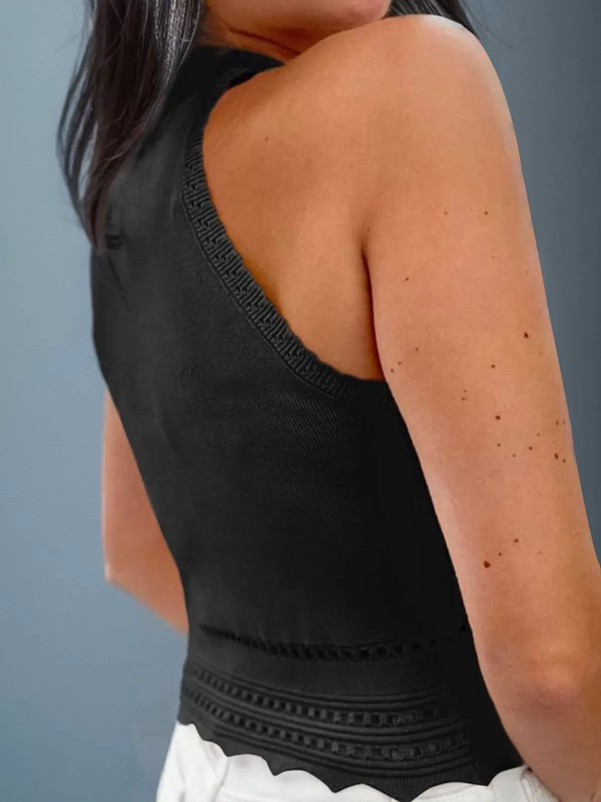 Crocheting Stand Collar Tank, 4 of 4