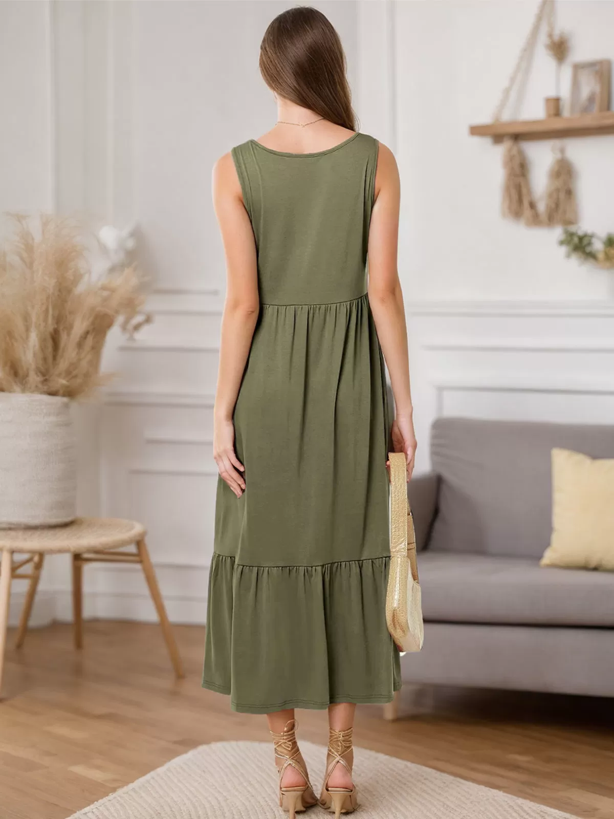 V-neck Knit A-line Dress, 2 of 6