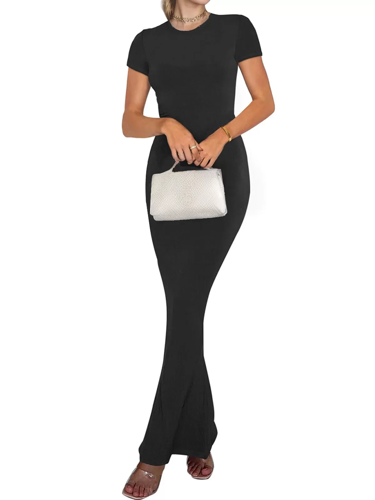 Round Neck Knit Pencil Dress, 4 of 5