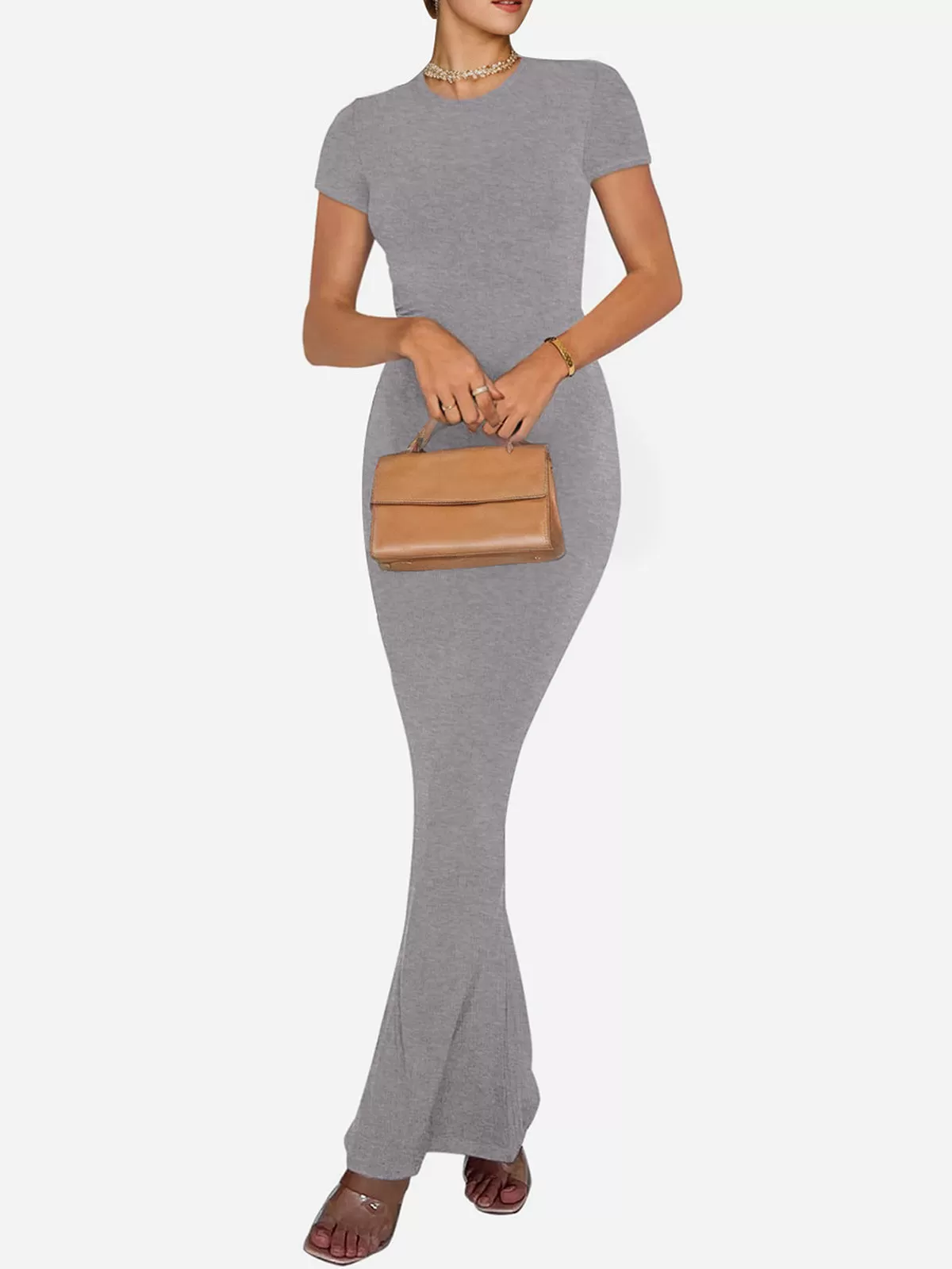 Round Neck Knit Pencil Dress, 5 of 5