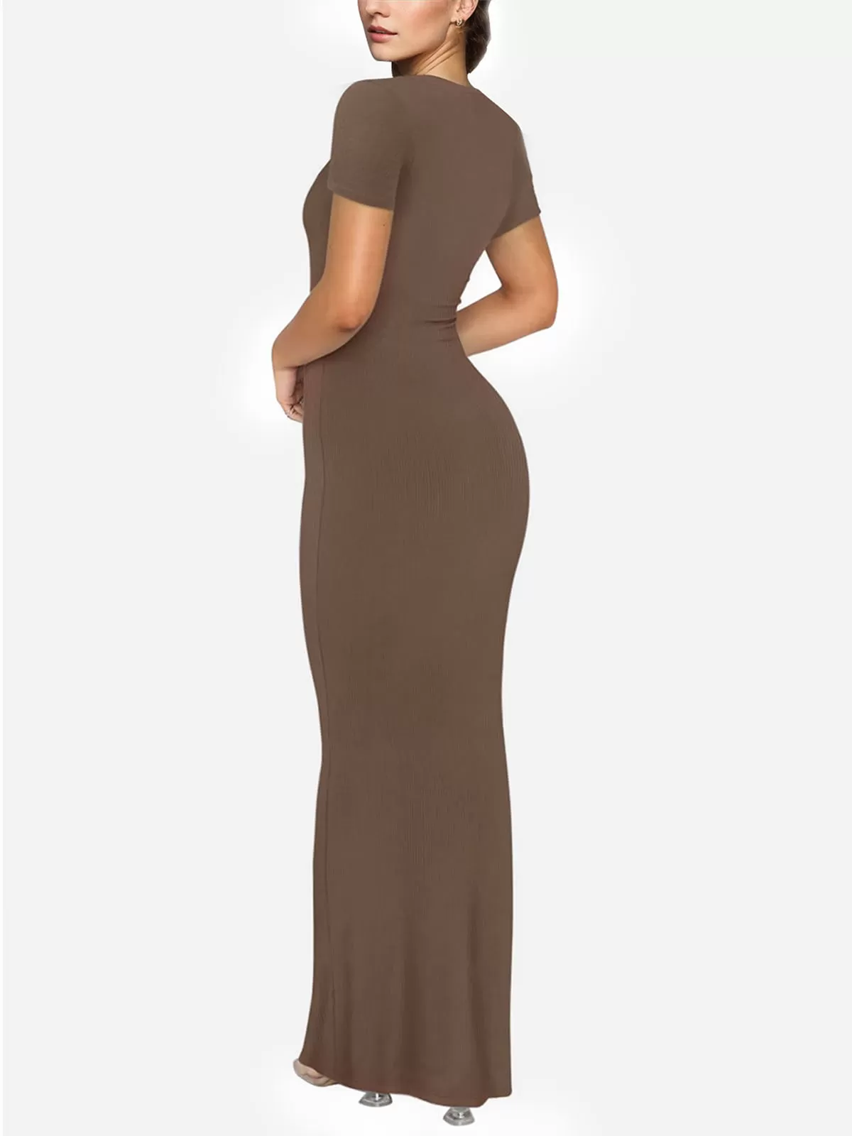 Round Neck Knit Pencil Dress, 3 of 5