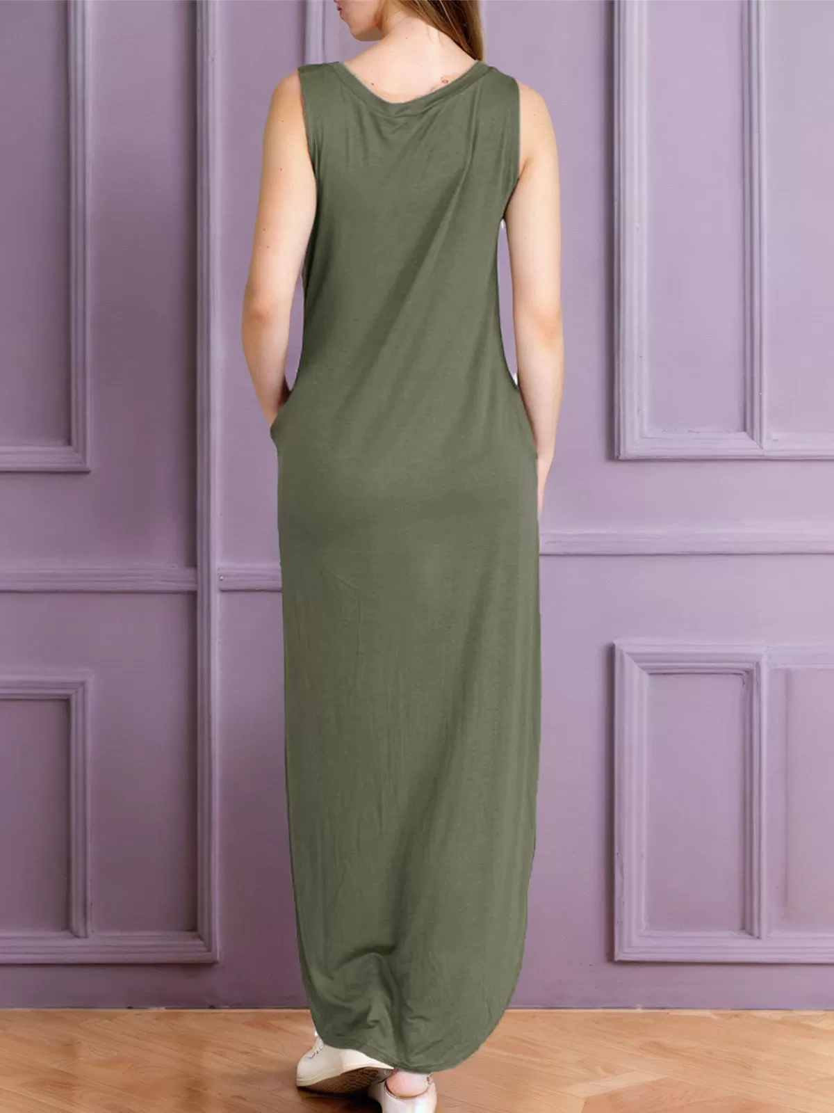 Round Neck Knit Slit Dress, 3 of 6