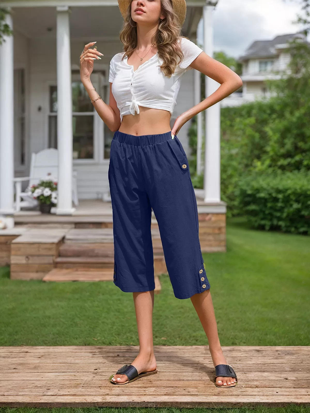 Medium Rise Straight Leg Pants, 4 of 6