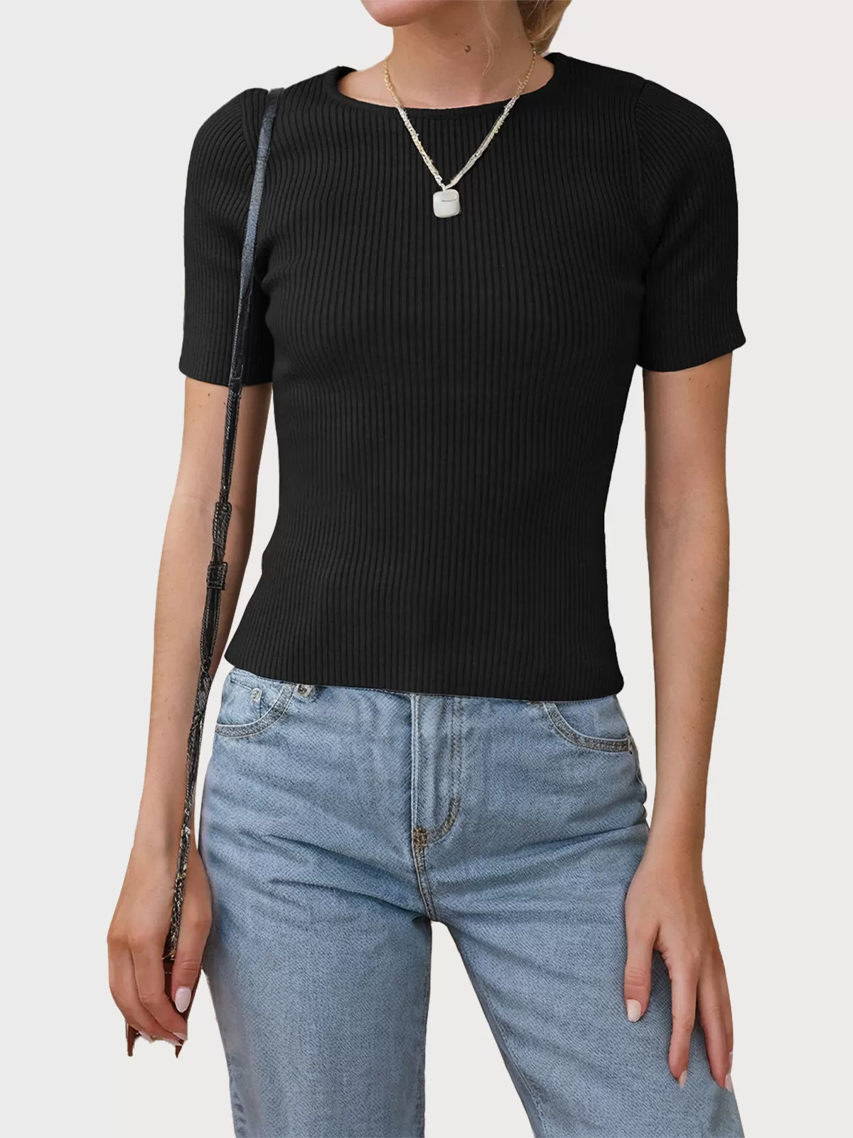 Round Neck Short Sleeve T-shirt, 1 of 6