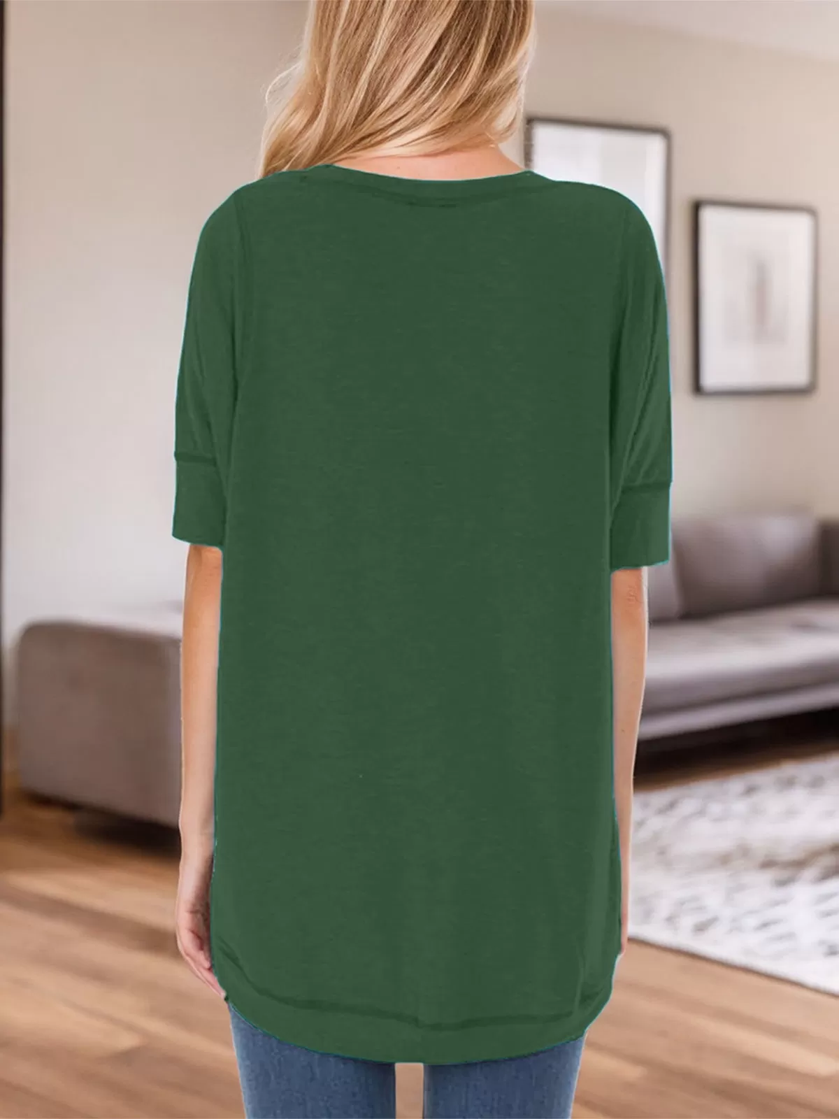 Round Neck Short Sleeve T-shirt, 3 of 5