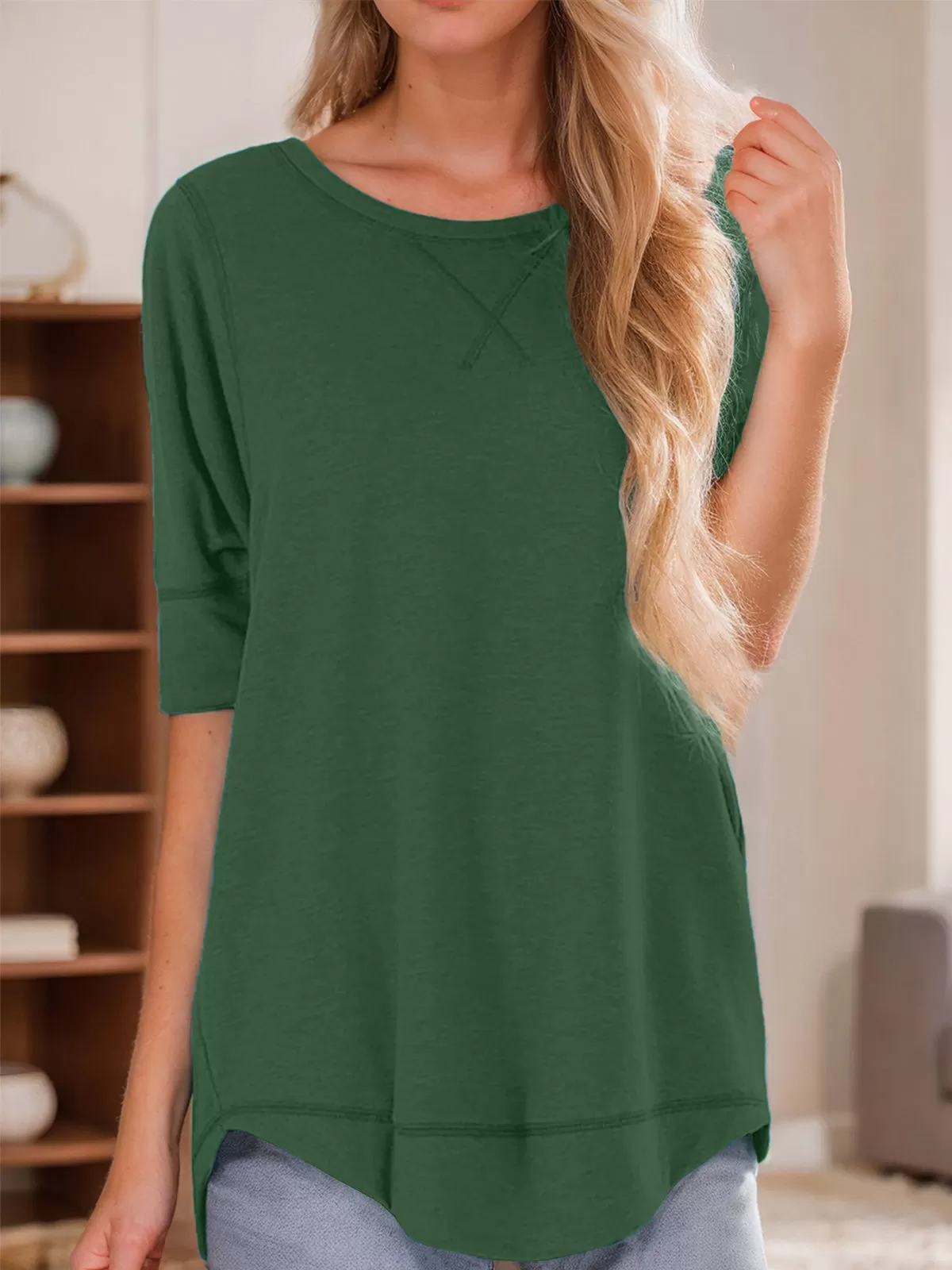 Round Neck Short Sleeve T-shirt, 5 of 5