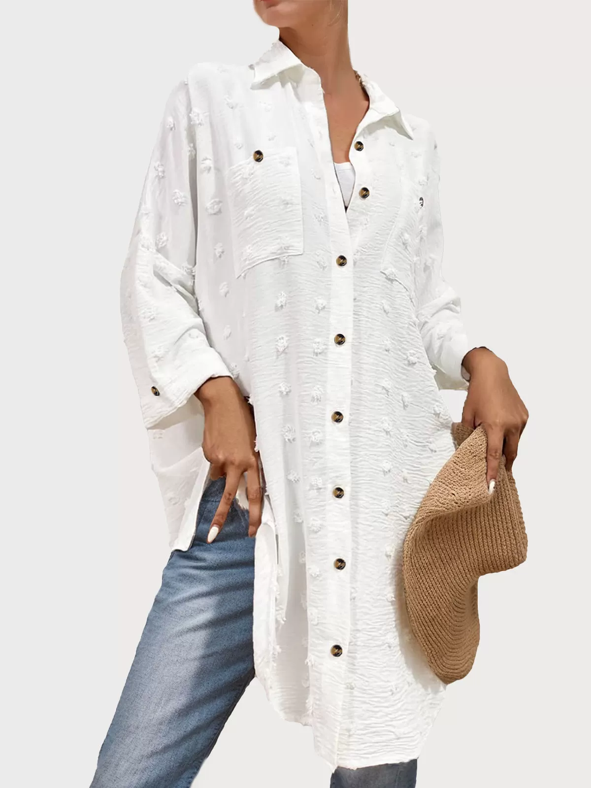 Batwing Woven Fabric Wrist Sleeve Dress, 1 of 5