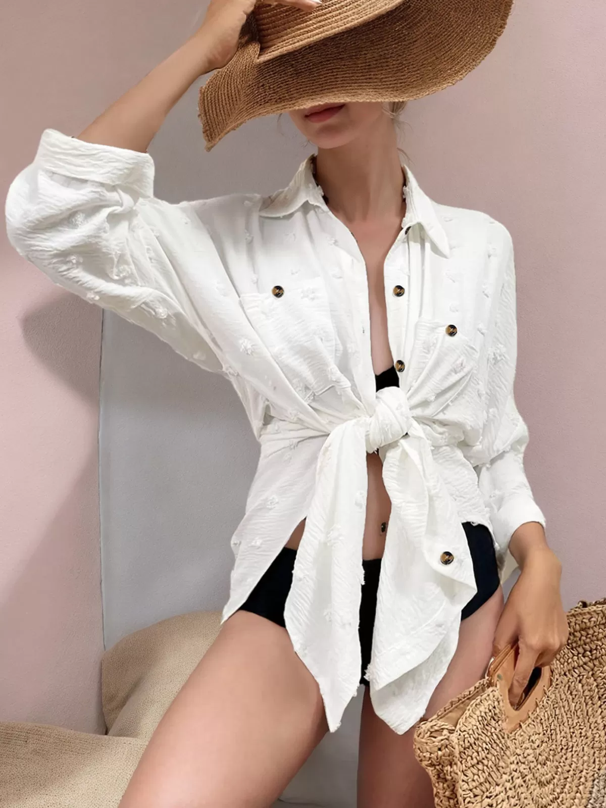 Batwing Woven Fabric Wrist Sleeve Dress, 2 of 5