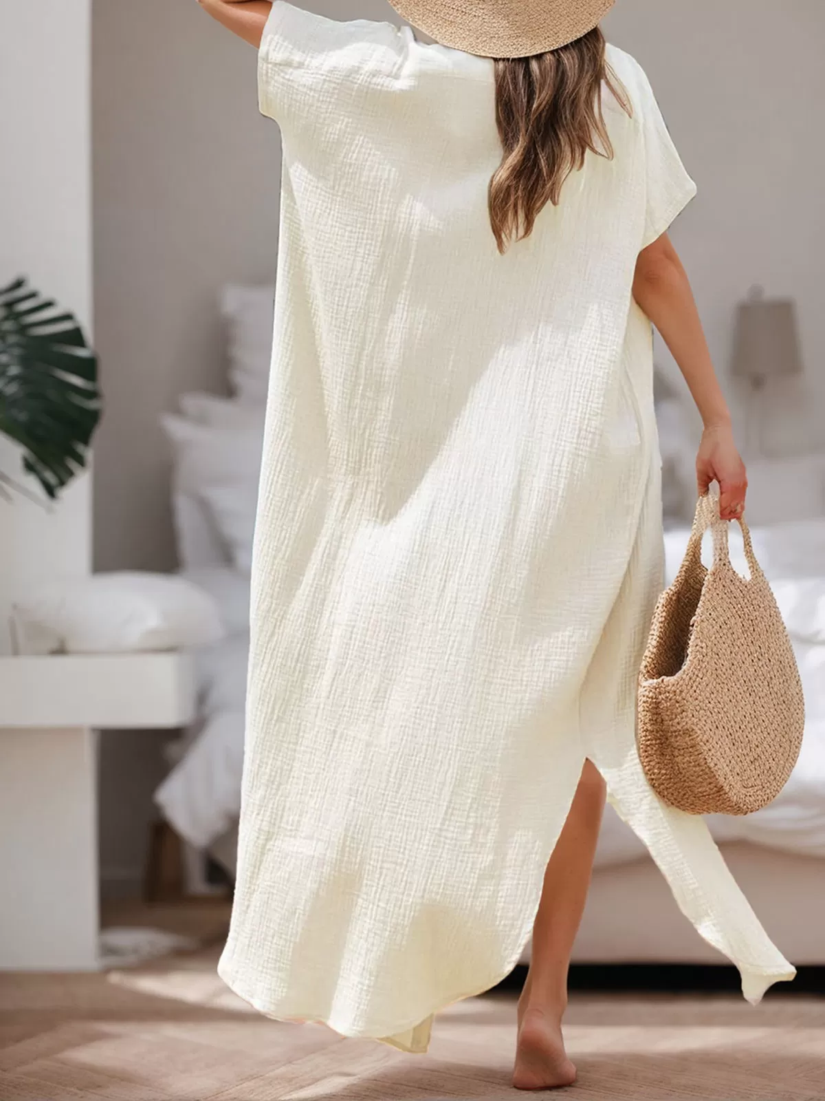 Batwing Short Sleeve Dress, 2 of 5