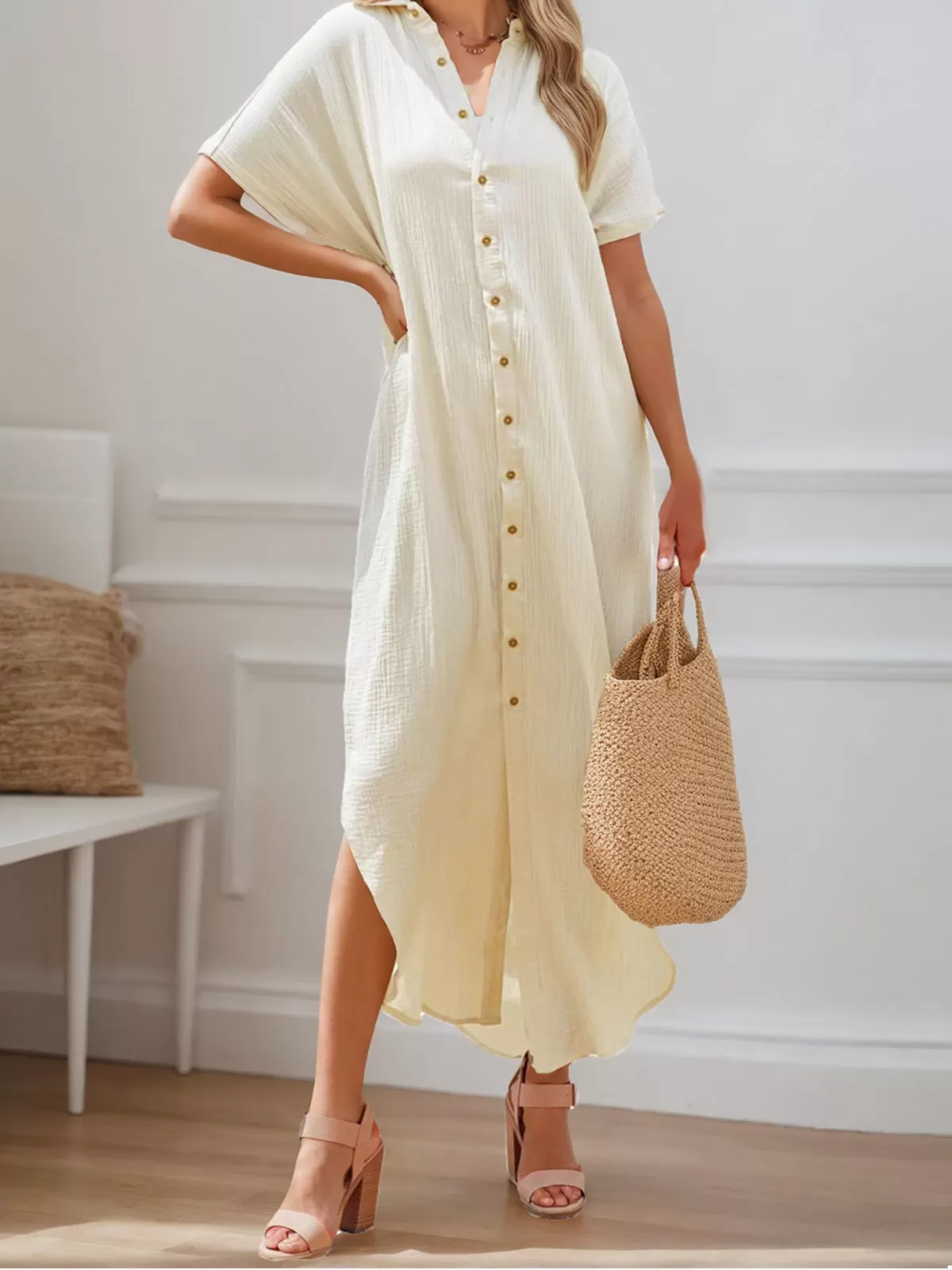 Batwing Short Sleeve Dress, 4 of 5