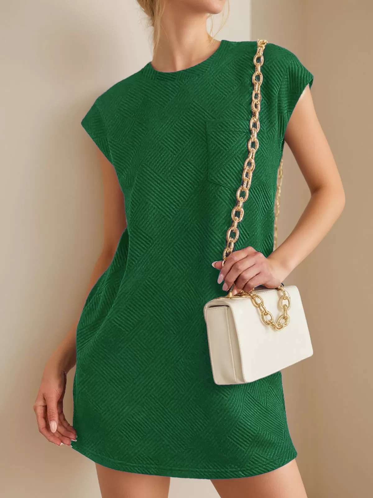 Round Neck A-line Dress, 3 of 5