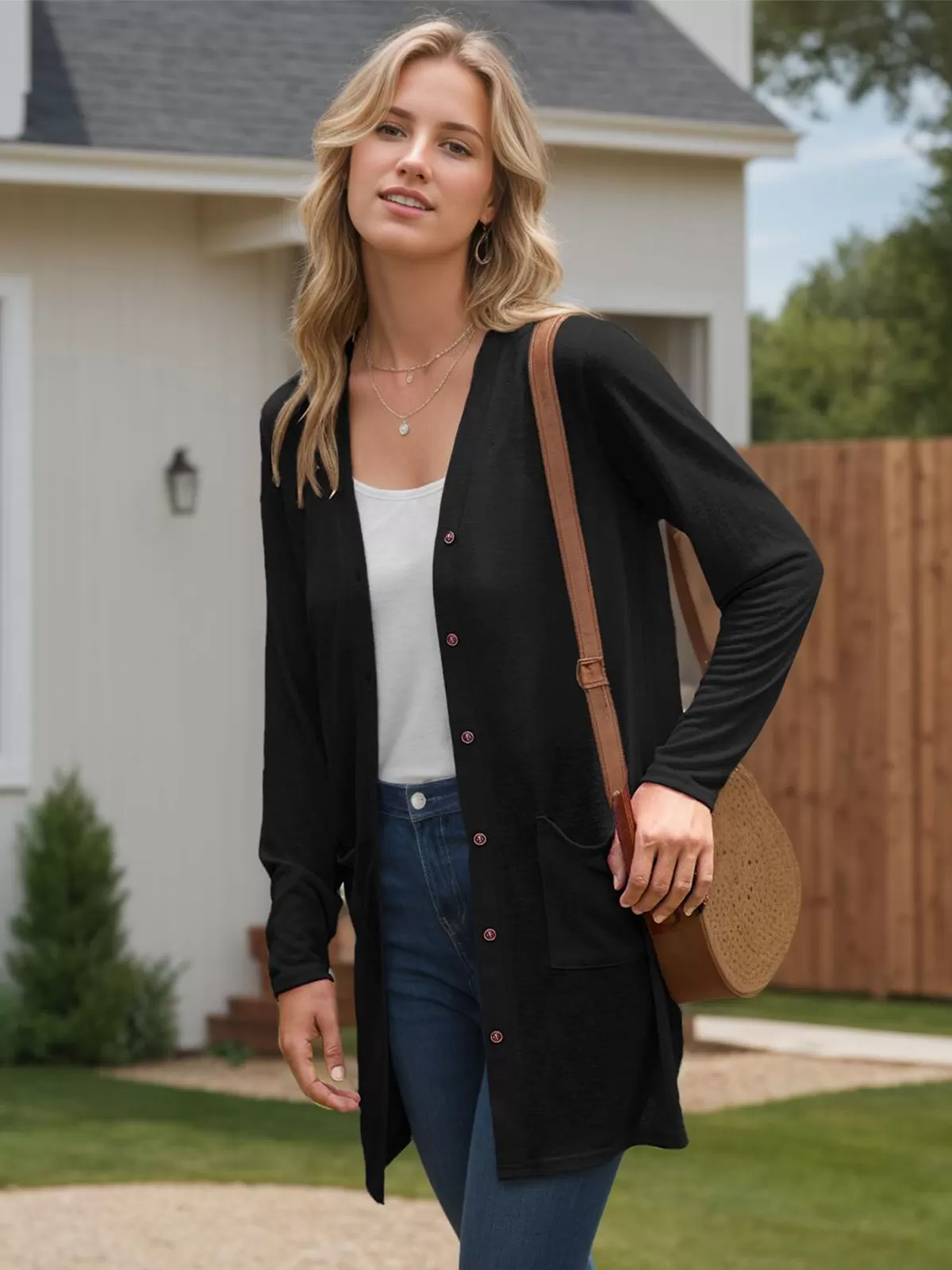 Long Sleeve Cardigan Sweater, 2 of 6