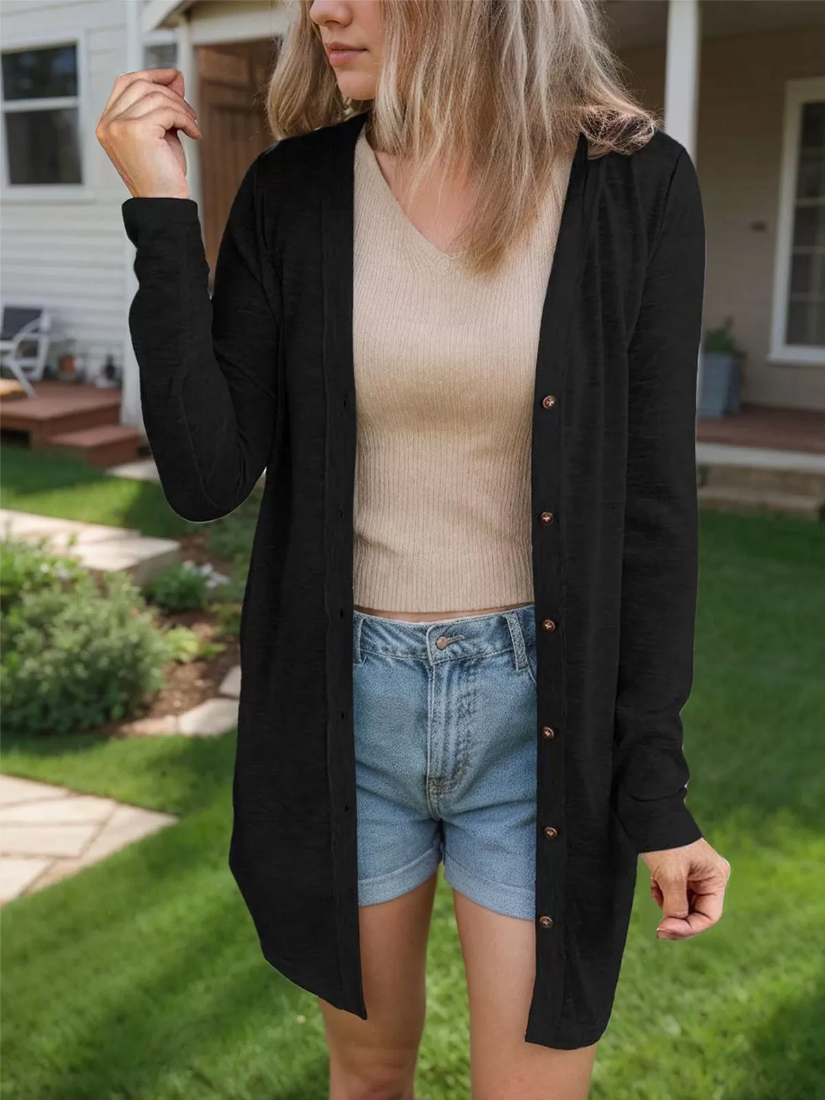 Long Sleeve Cardigan Sweater, 6 of 6