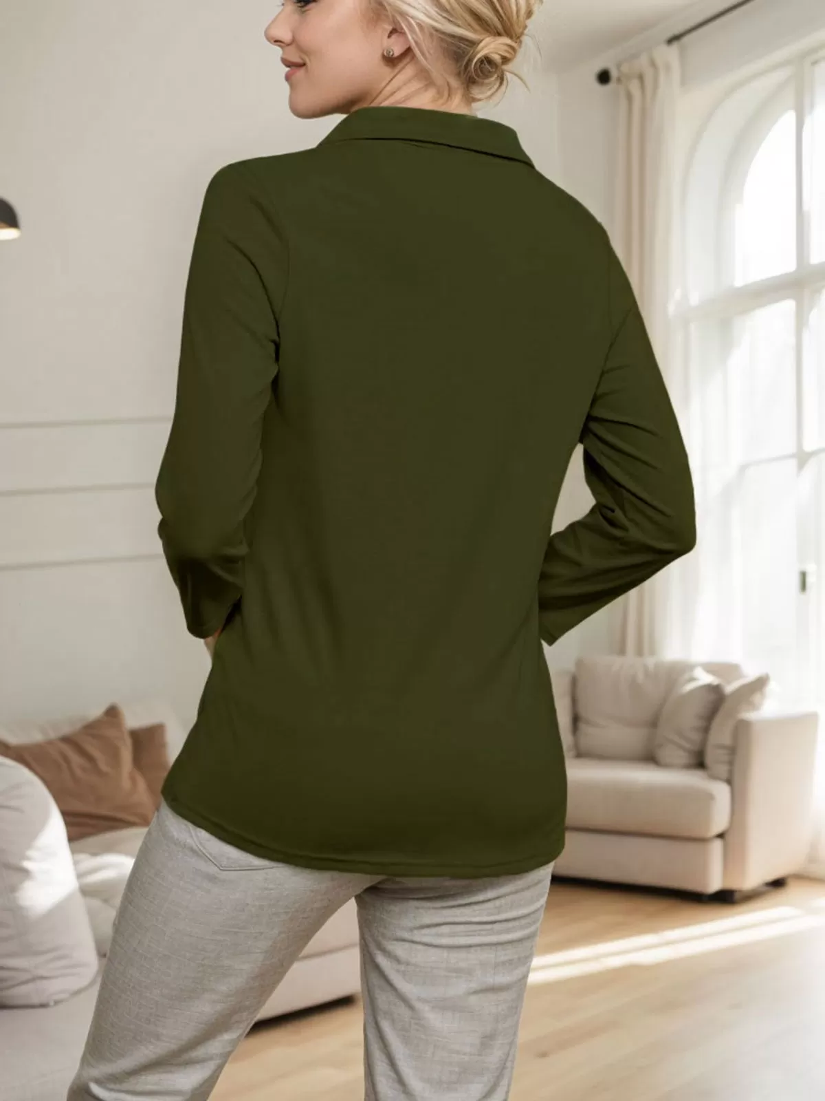 V-neck 3/4 Sleeve Blouse, 3 of 6