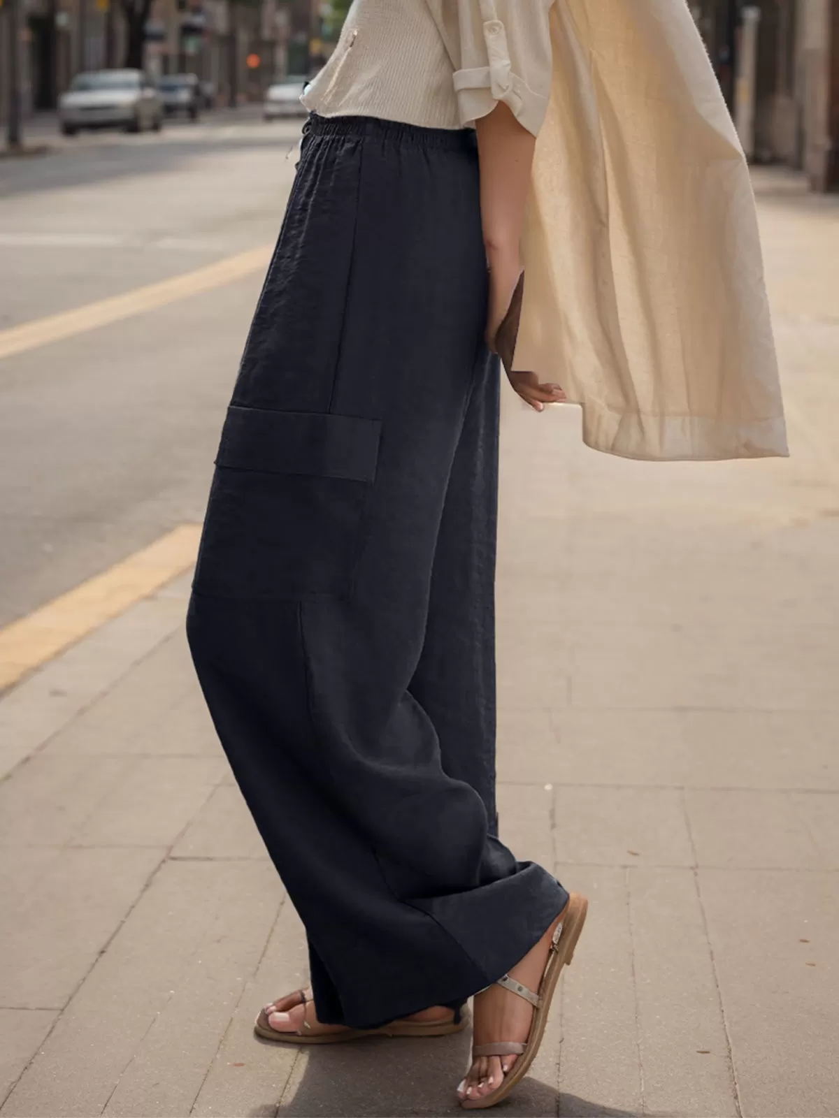 Medium Rise Palazzo Pants, 3 of 6