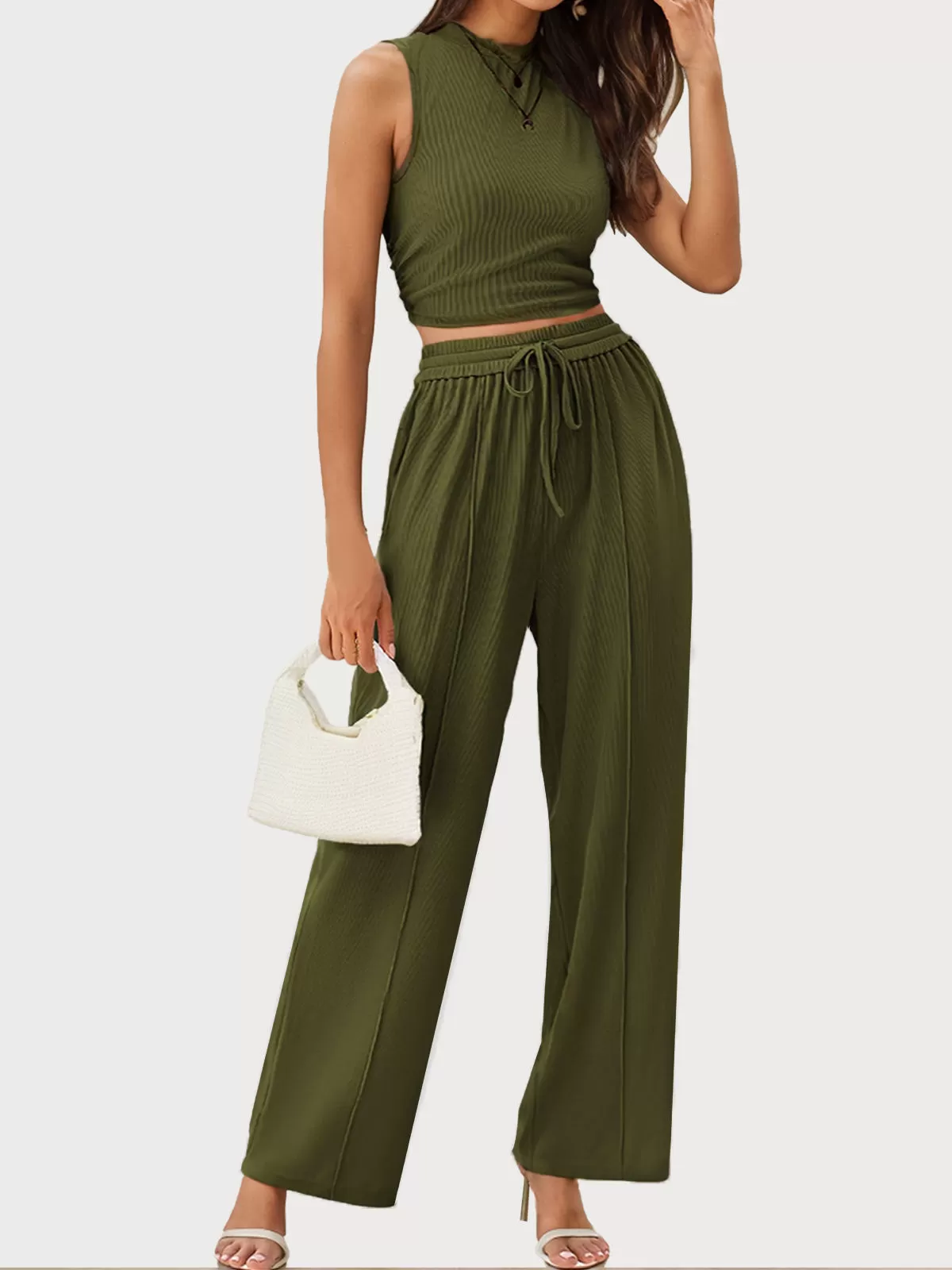 Solid Knitted Tank & Solid Knitted Pants, 1 of 4