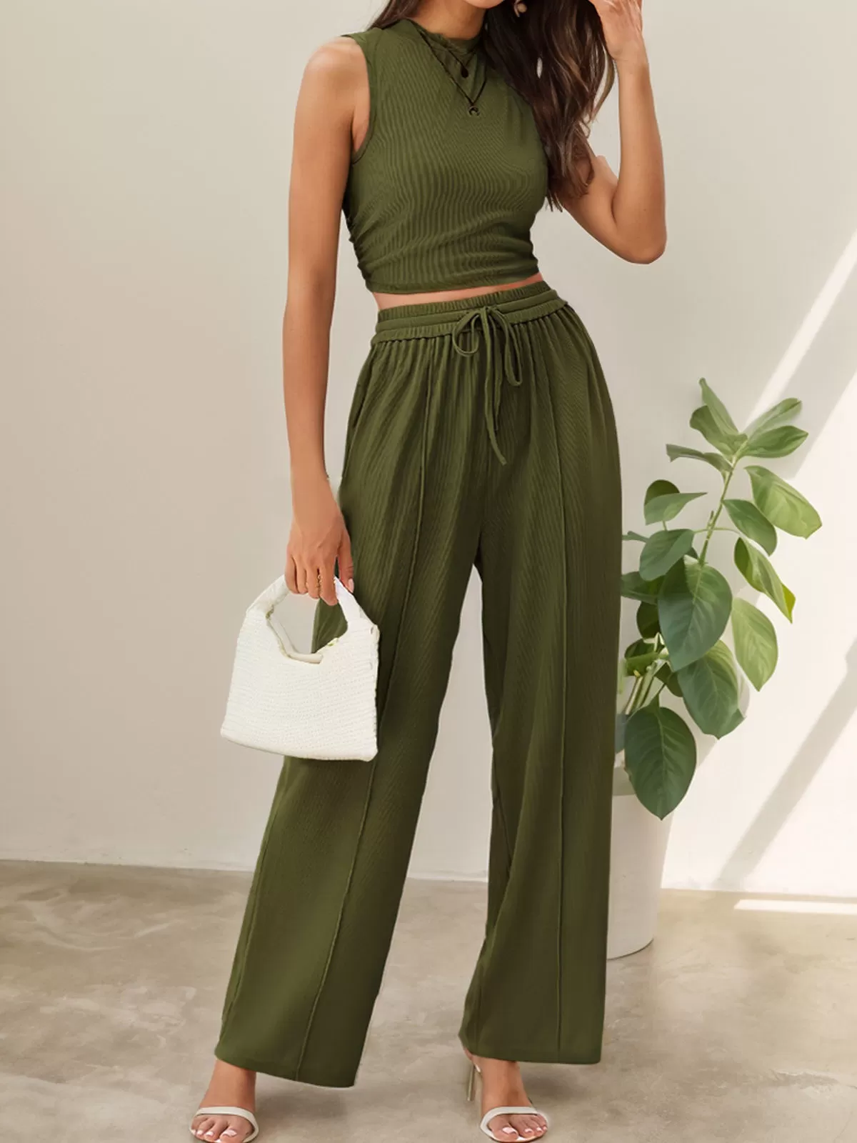 Solid Knitted Tank & Solid Knitted Pants, 4 of 4