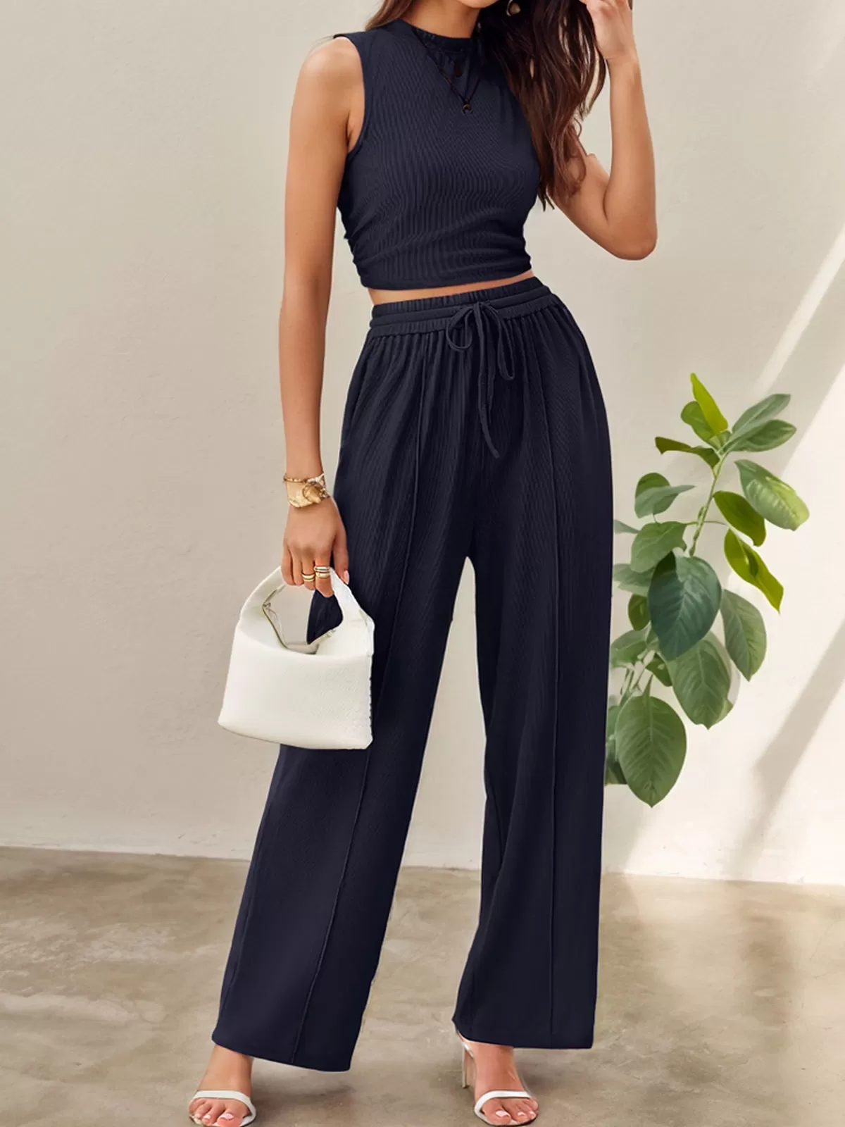 Solid Knitted Tank & Solid Knitted Pants, 4 of 4