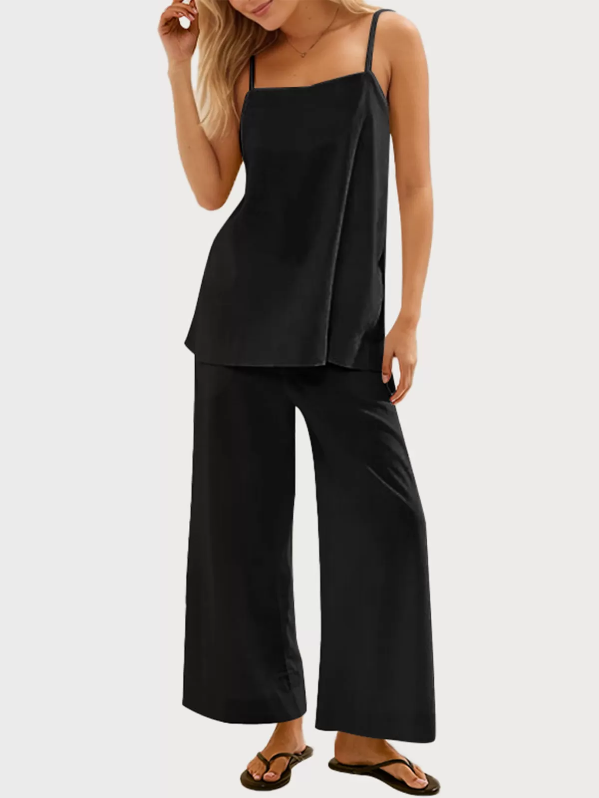 Solid Cami & Solid Flare Leg Pants, 1 of 3