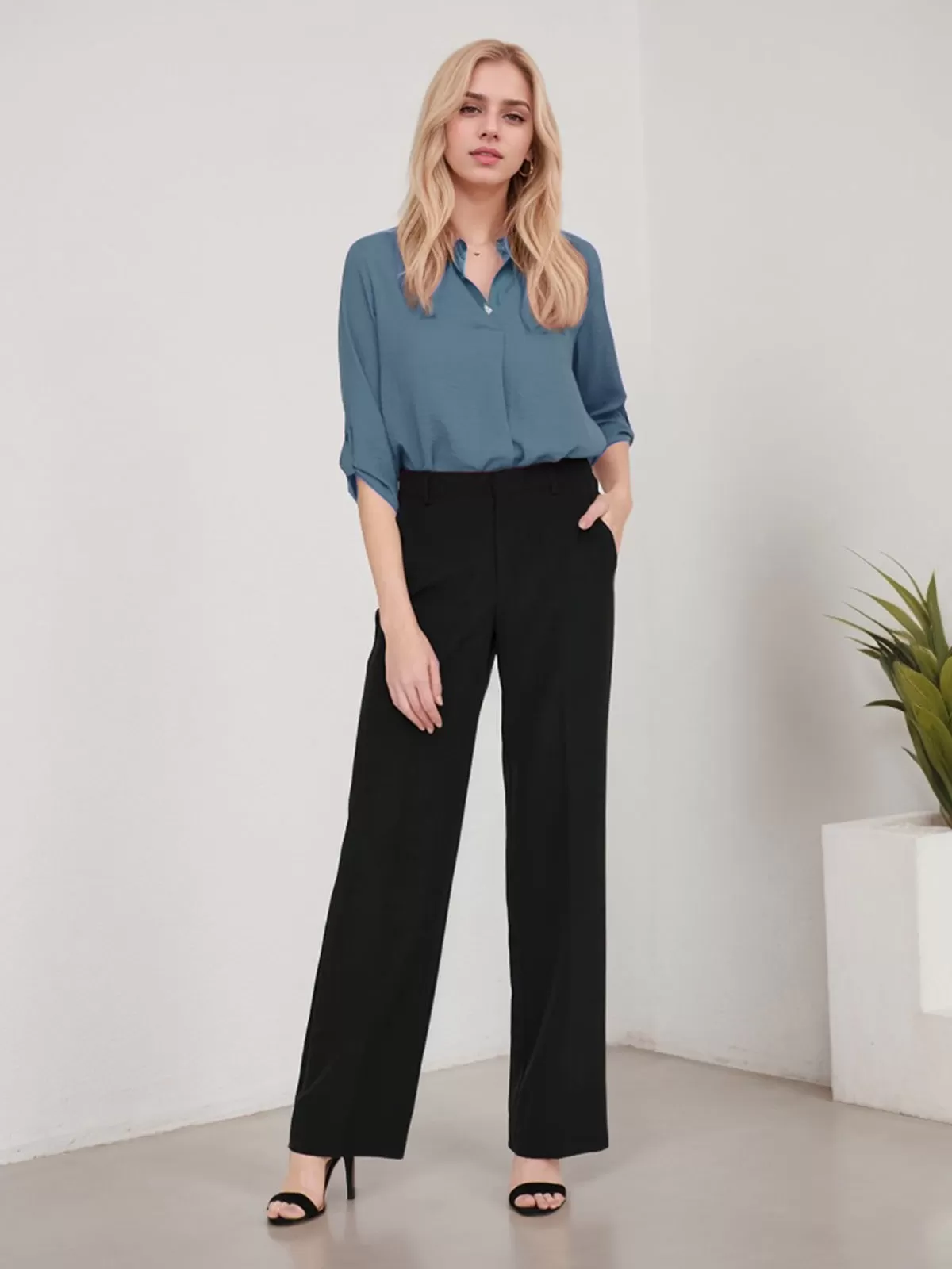 V-neck Half Sleeve Blouse, 4 of 5