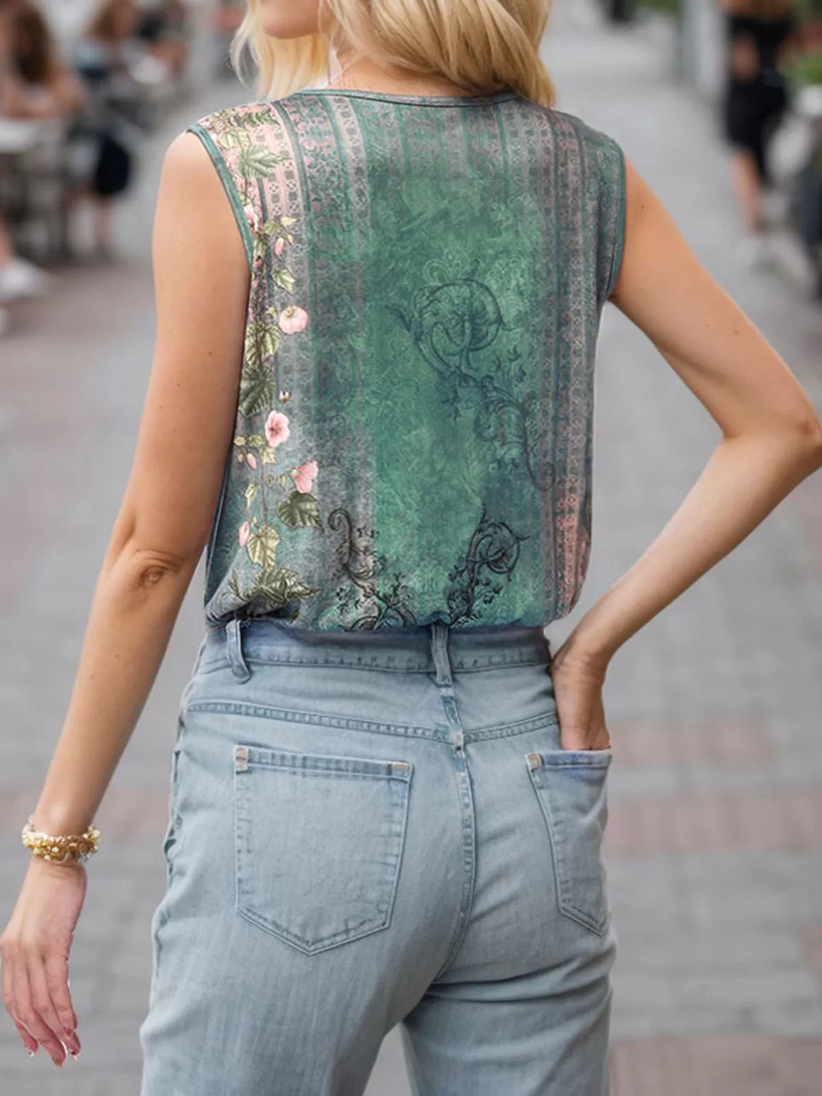 V-neck Tank Dressy Summer Tunic Top, 3 of 5