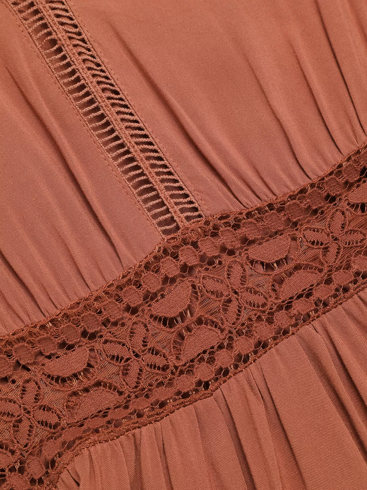 Solid Embroidery V-neck Fit And Flare Dress, 9 of 11