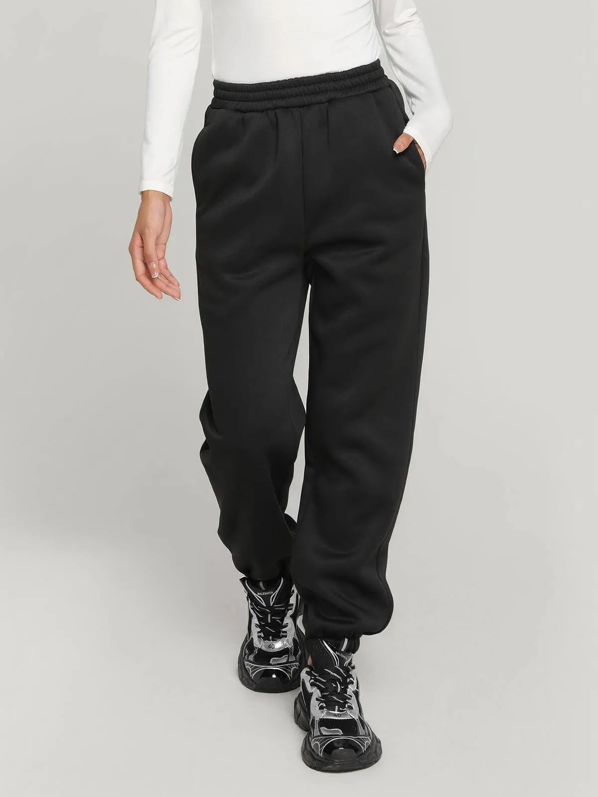 Solid Pocket High Rise Pants, 4 of 6