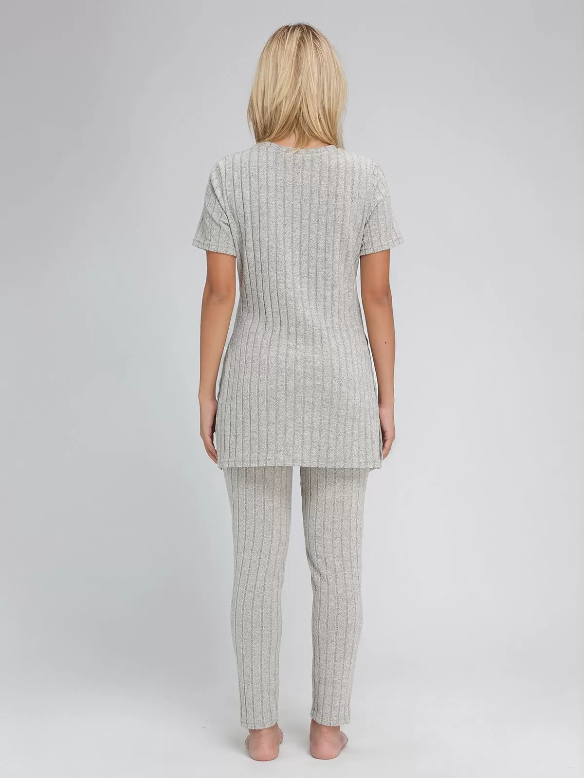 Solid Round Neck Top & Solid Pants, 2 of 5