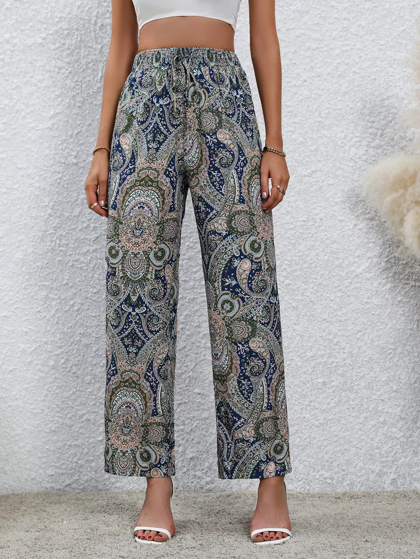 Paisley Knot Medium Rise Pants, 2 of 5