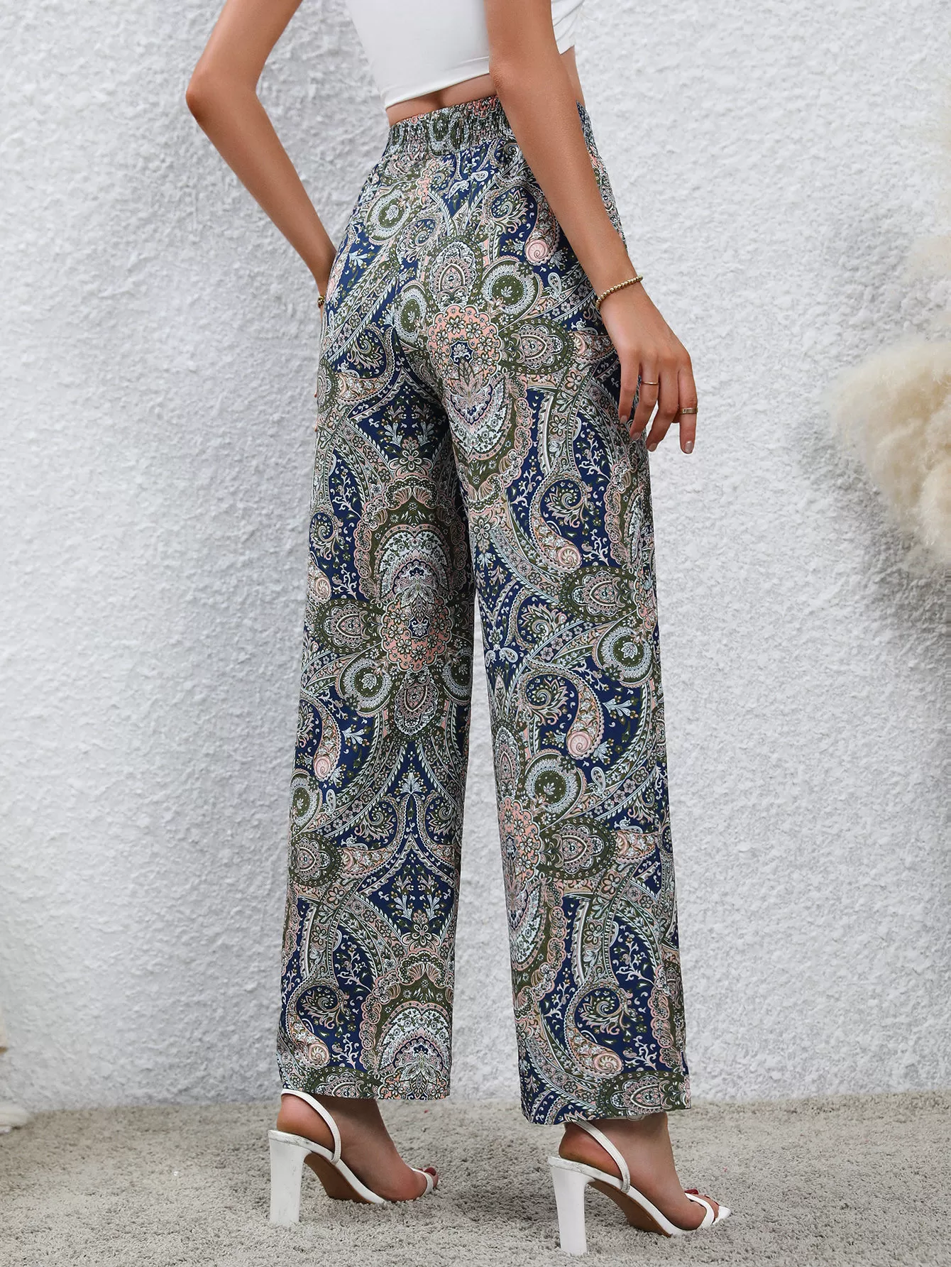 Paisley Knot Medium Rise Pants, 4 of 5