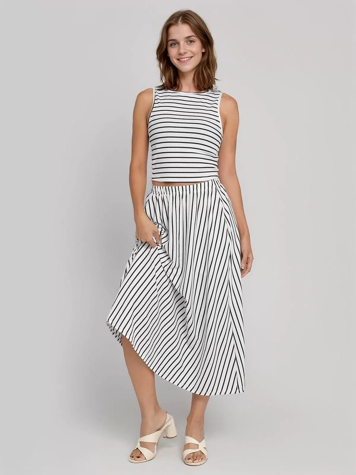 Striped Round Neck Tank & Striped Skirt, 6 of 6