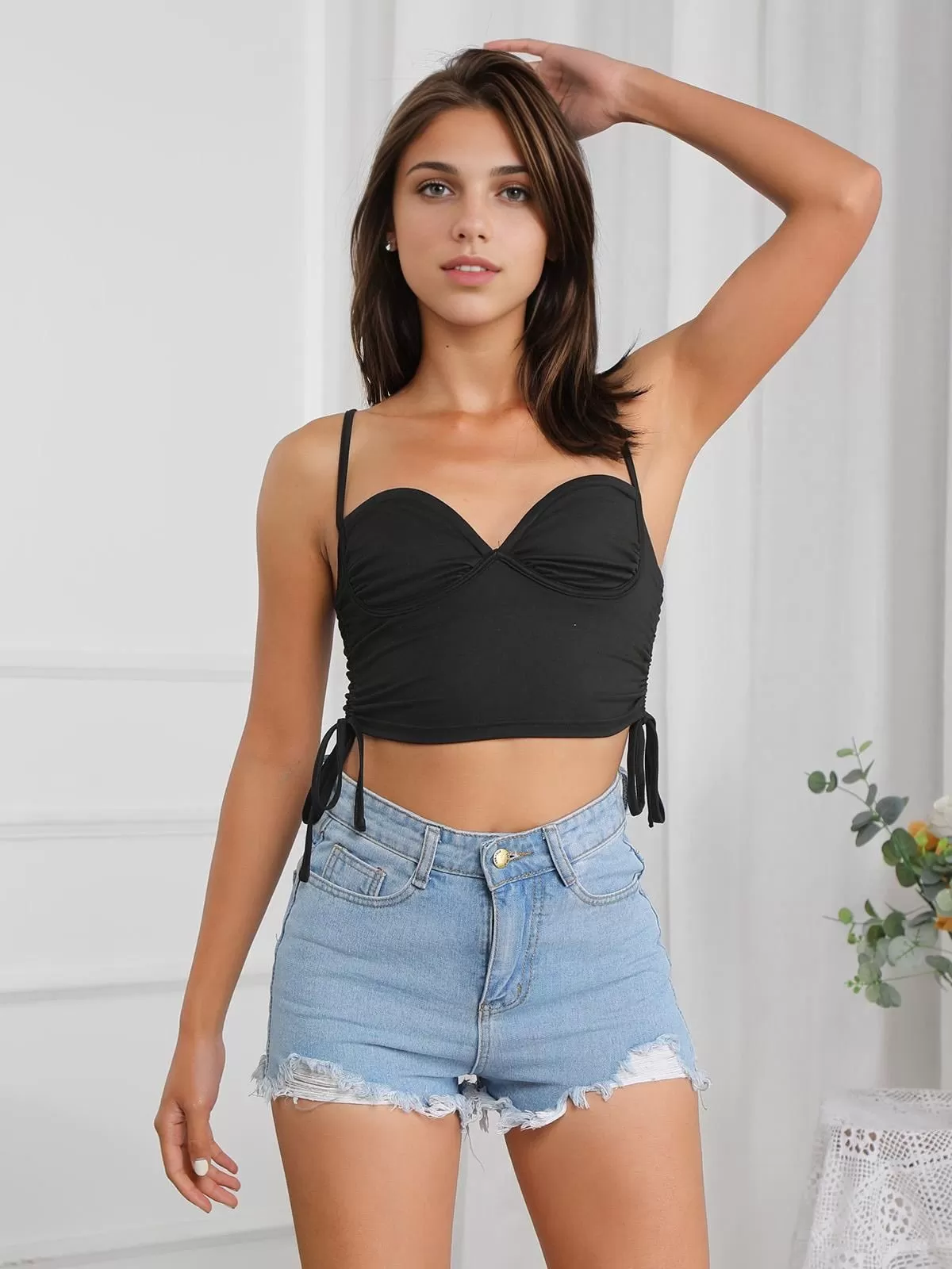 Solid Lace-up Cami, 6 of 6