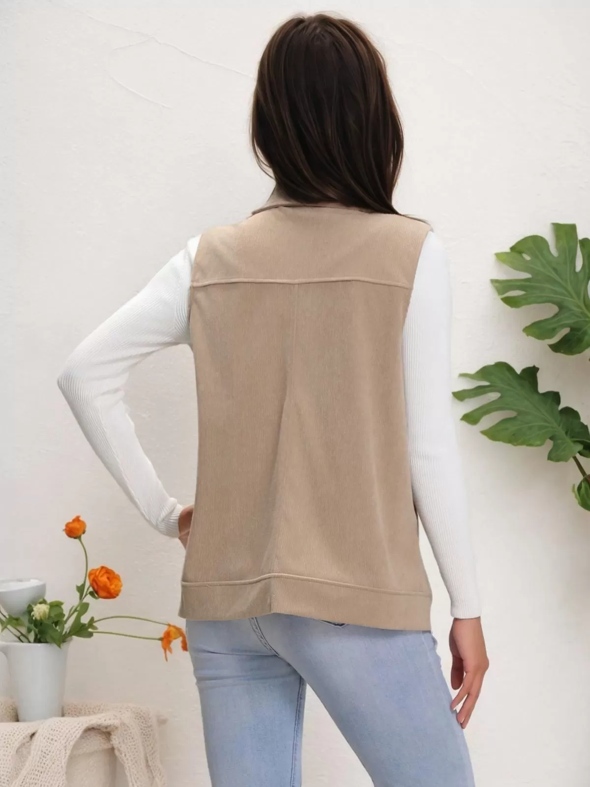 Solid Button Lapel Regular Jacket, 2 of 5