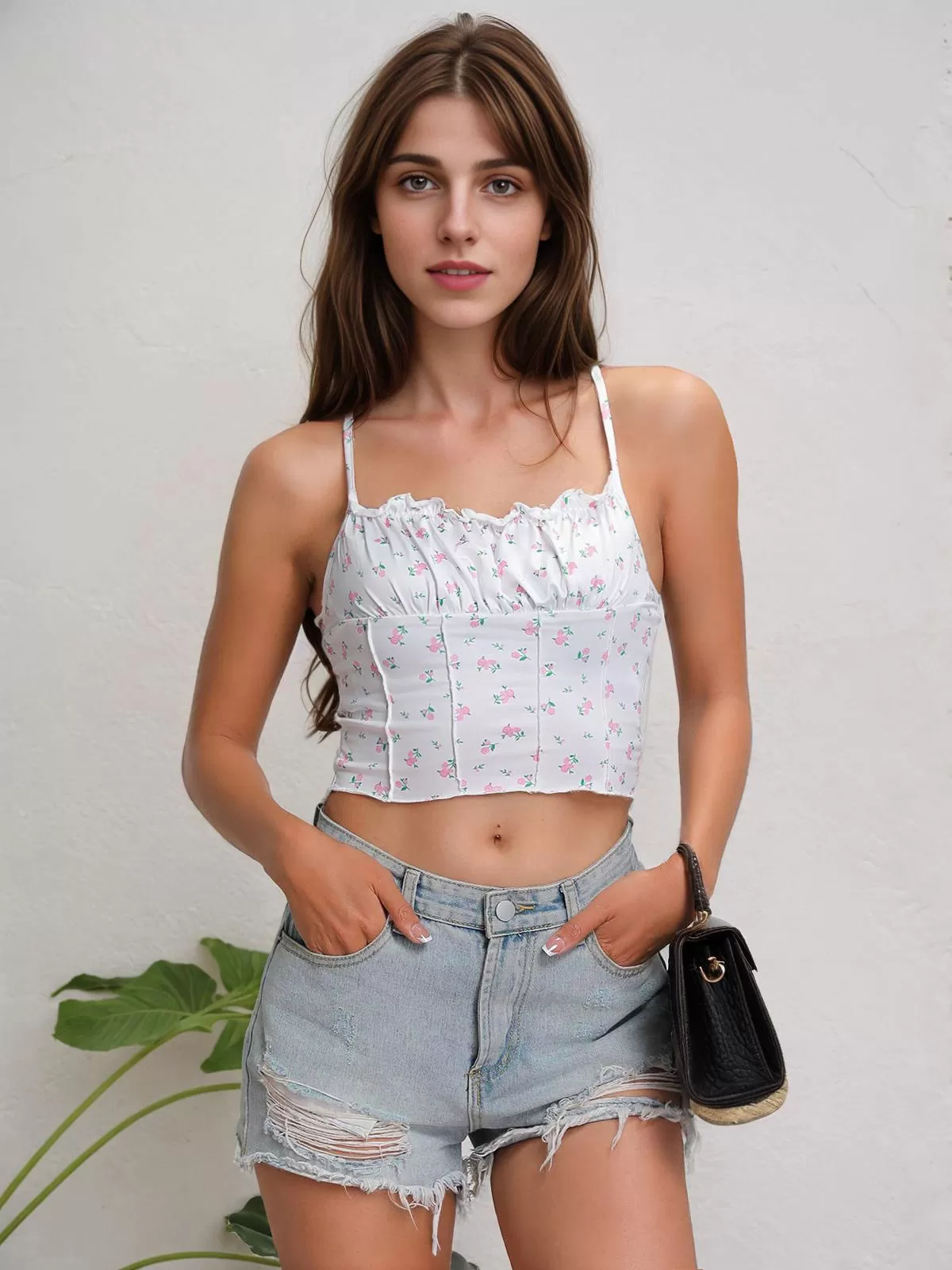 Floral Spaghetti Strap Regular Cami, 3 of 6