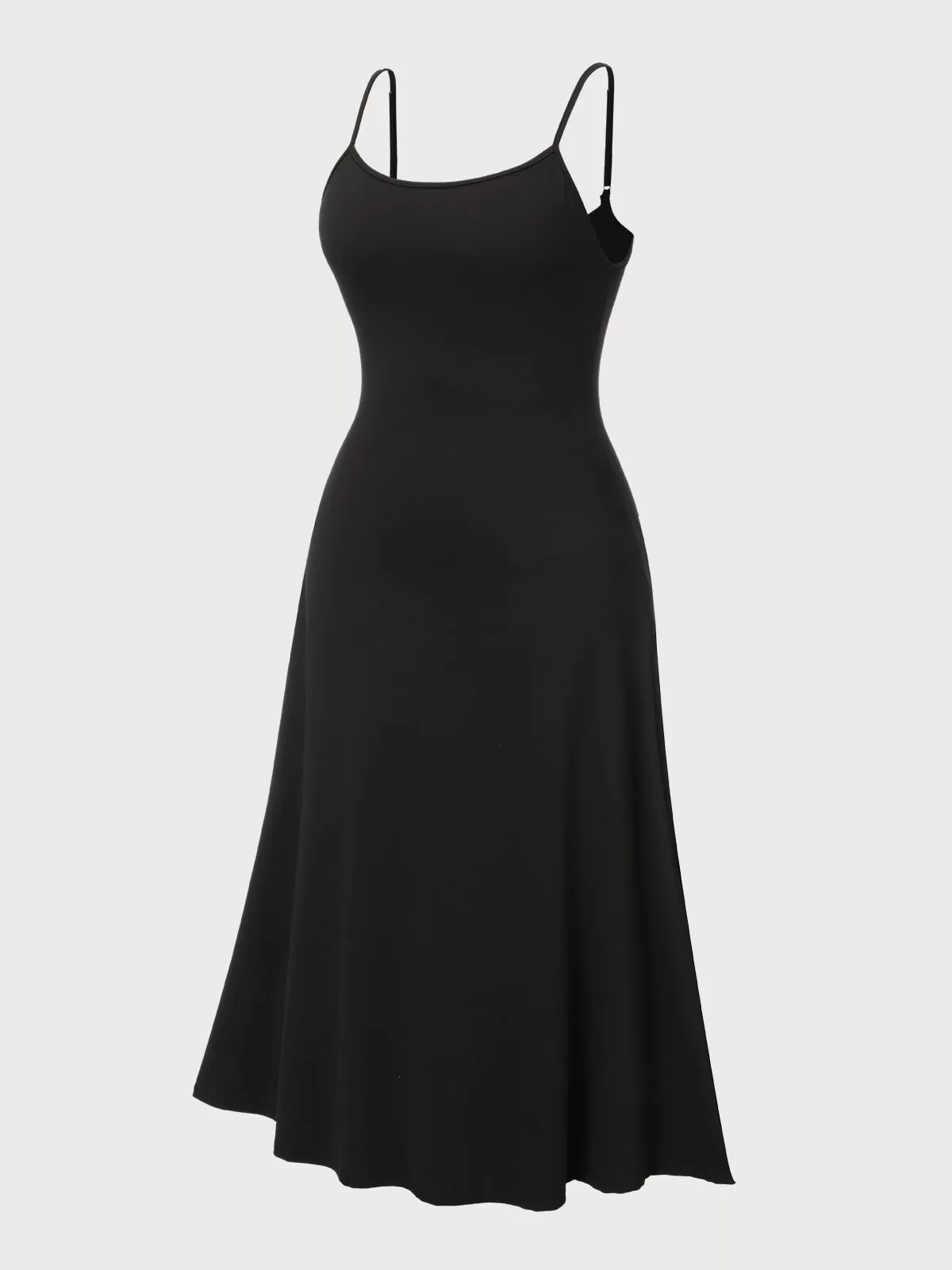 Plus Size Solid Spaghetti Strap Trumpet Dress, 3 of 6